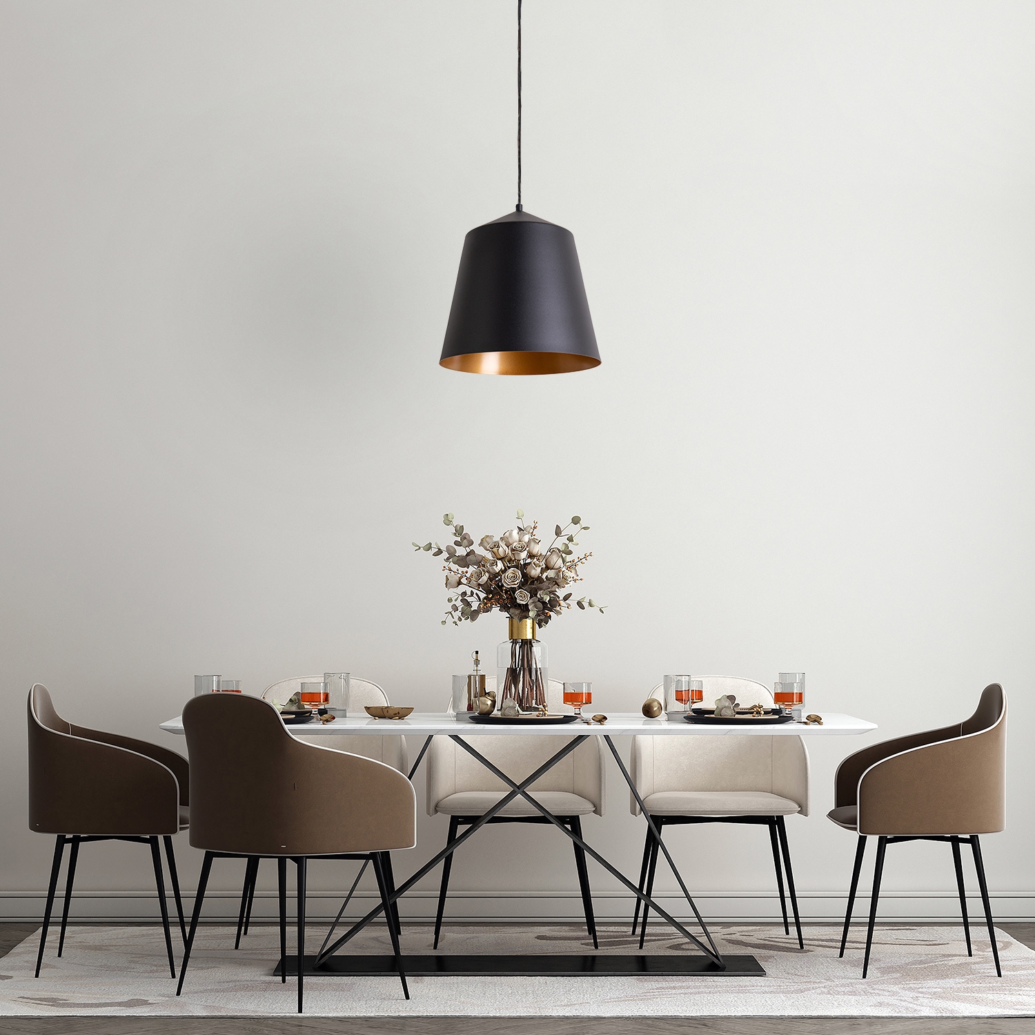 Paco Home Deckenleuchte »Jackson«, 1 flammig, Leuchtmittel E27 | ohne Leuchtmittel, Wohnzimmer Esszimmer Pulverbeschichtet Industrial Design E27