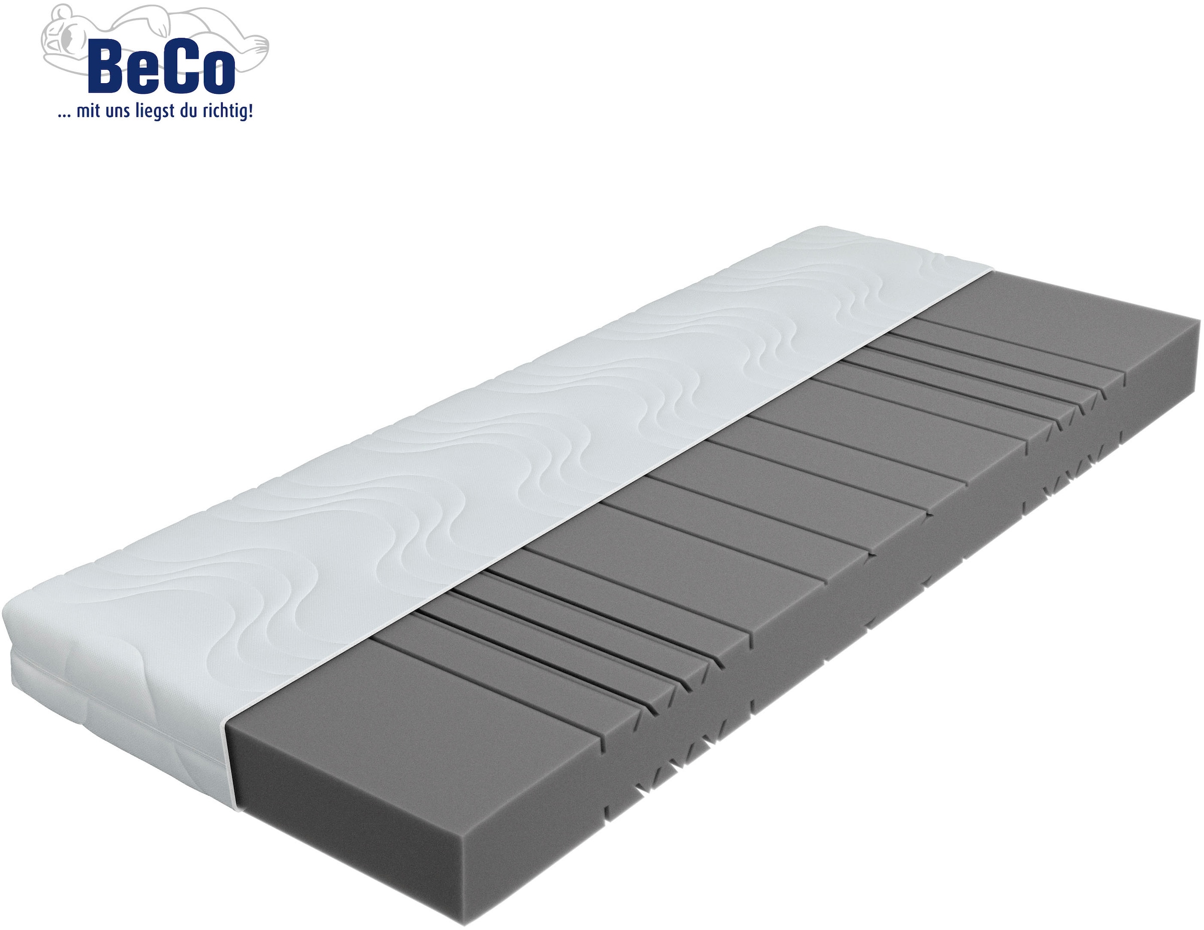 Beco "Marissa, 7 Zonen Matratze 90x200, 140x200 cm & weitere Größen" 18 cm hoch Raumgewicht: 30 kg/m³ 1 Stk. tlg. ergonomischer Schlaf, getestet in 90x200, H3, Ausgabe 10/2025