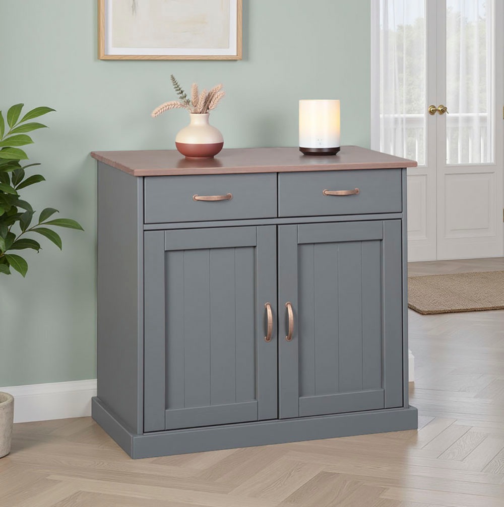 Inter Link Kommode "Luzerna Kiefer Massivholz, FSC, Sideboard, Stauraummöbel" Buffetschrank, Anrichte im Landhausstil, BxTxH: 90 x 45 x 86 cm