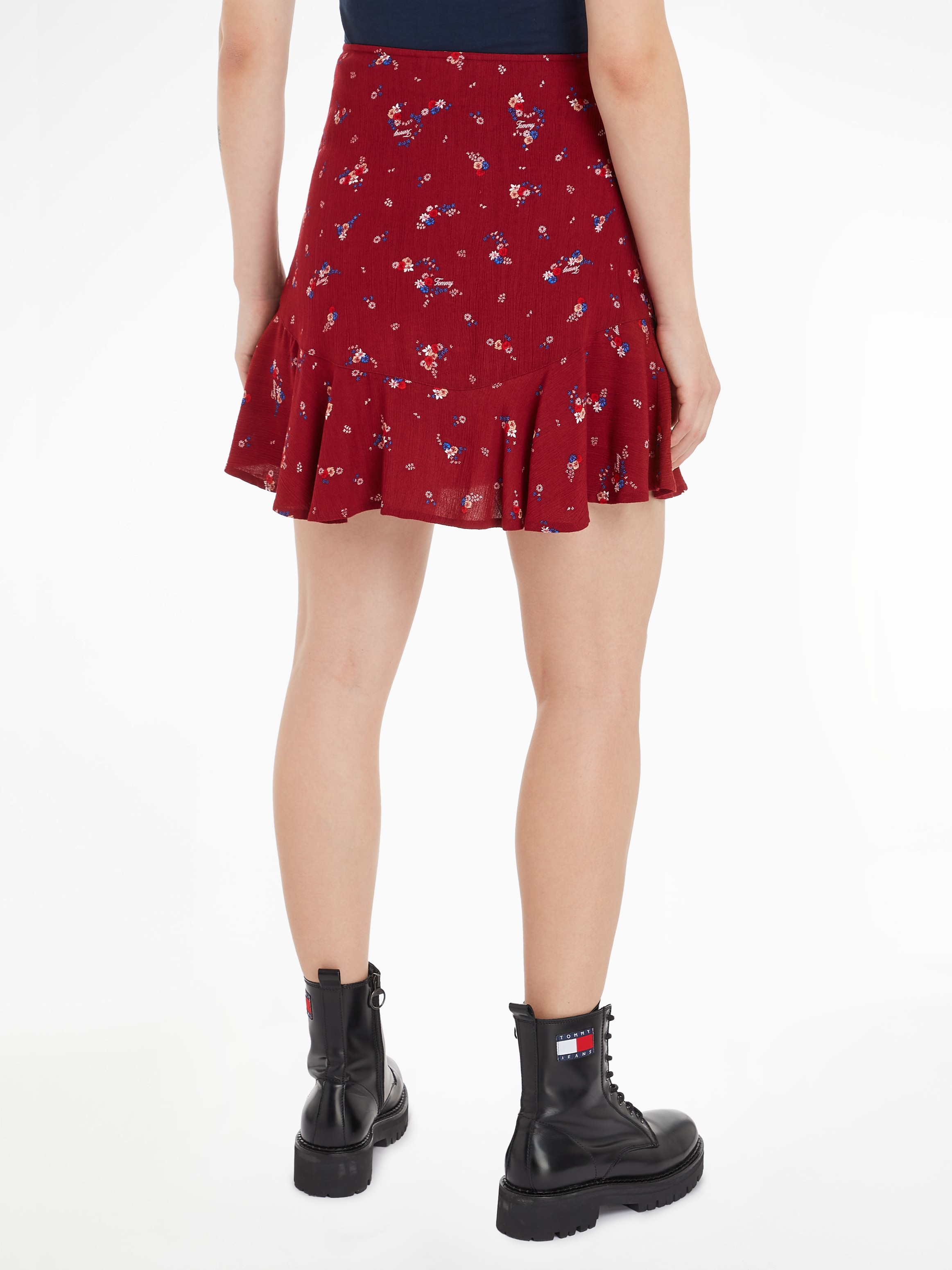 Tommy Jeans Minirock »TJW FLORAL TIERED MINI SKIRT«, Webrock mit Blumenprint