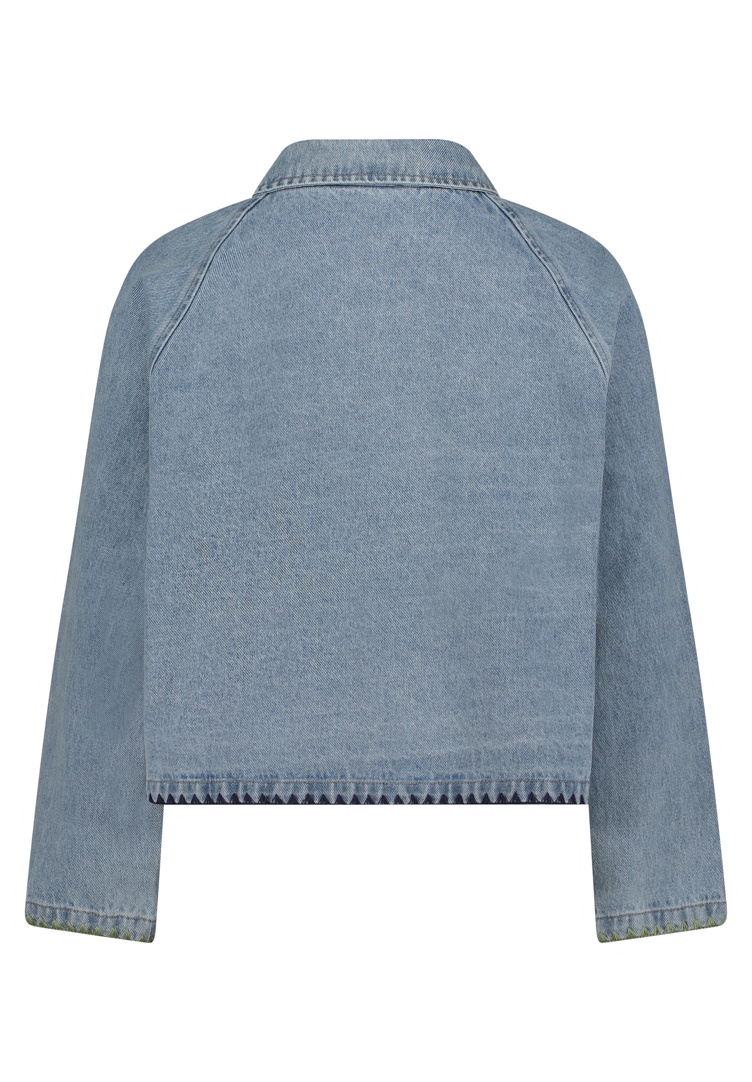 Amber & June Jeansjacke »Damen mit aufgesetzten Taschen«