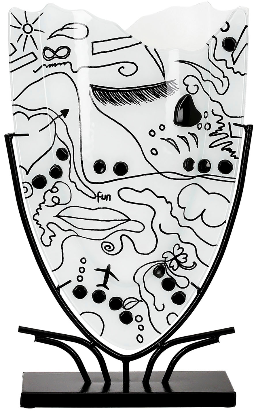 Casablanca by Gilde Bodenvase "Vase Modern Art weiß H.49 cm" günstig online kaufen