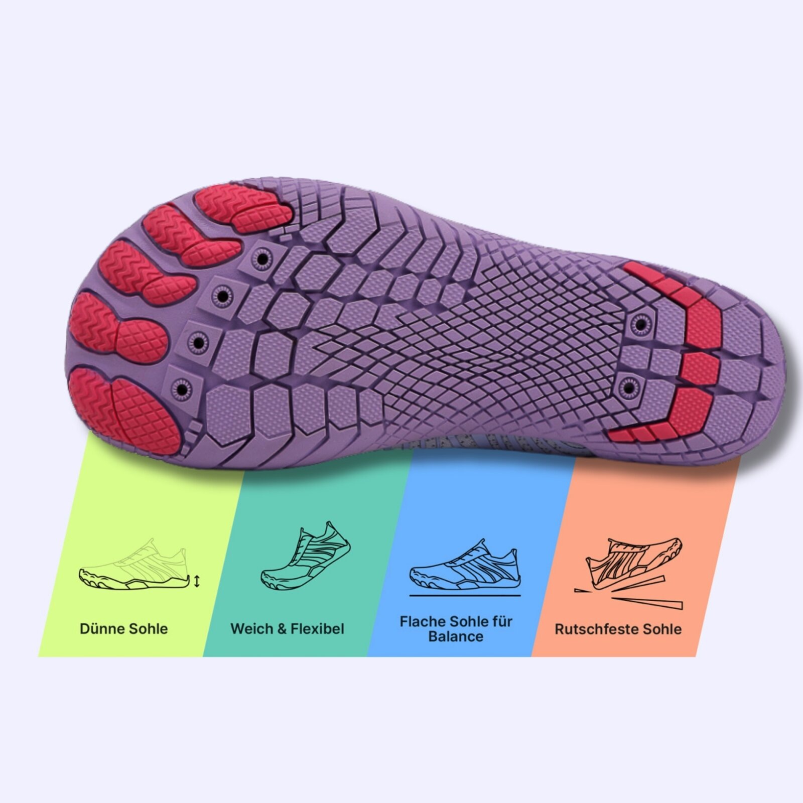 DOTALES Barfußschuh »Gripstep Barfußschuhe Damen & Herren Barfußschuhe«, Minimalschuhe