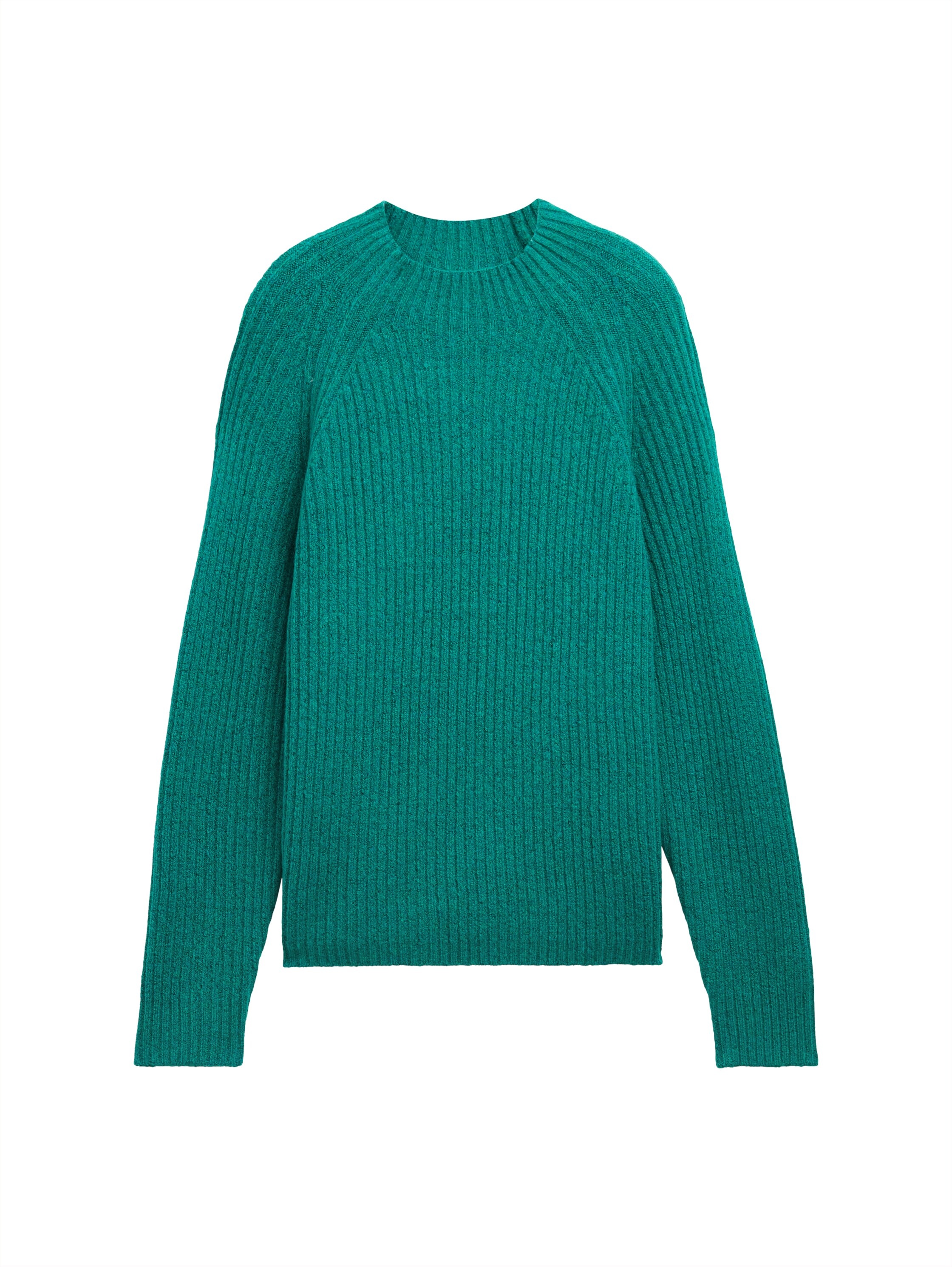 TOM TAILOR Denim Stehkragenpullover, mit Rippstruktur