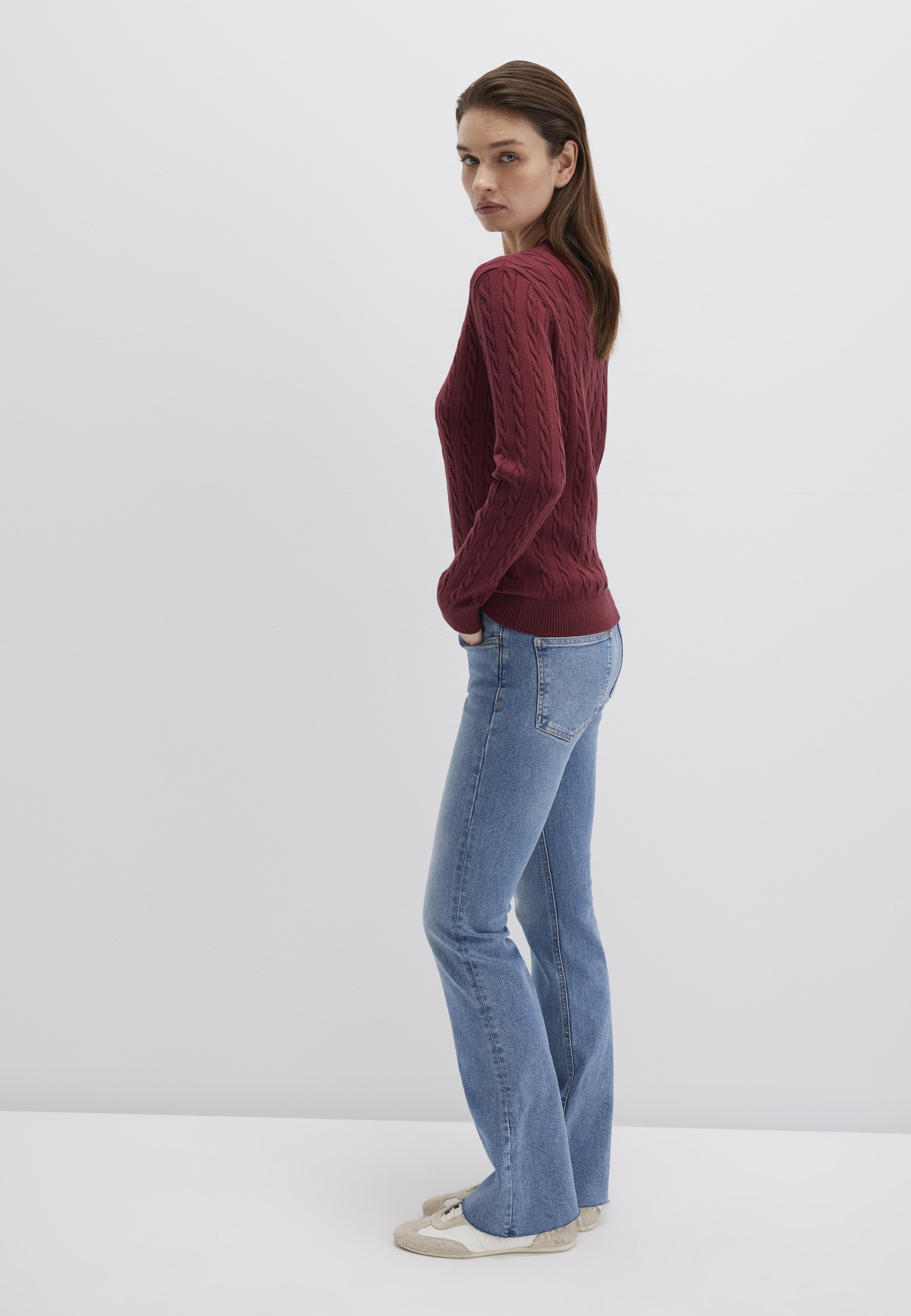 Mavi Langarmshirt »V-NECK SWEATER«, Pullover Feinstrick