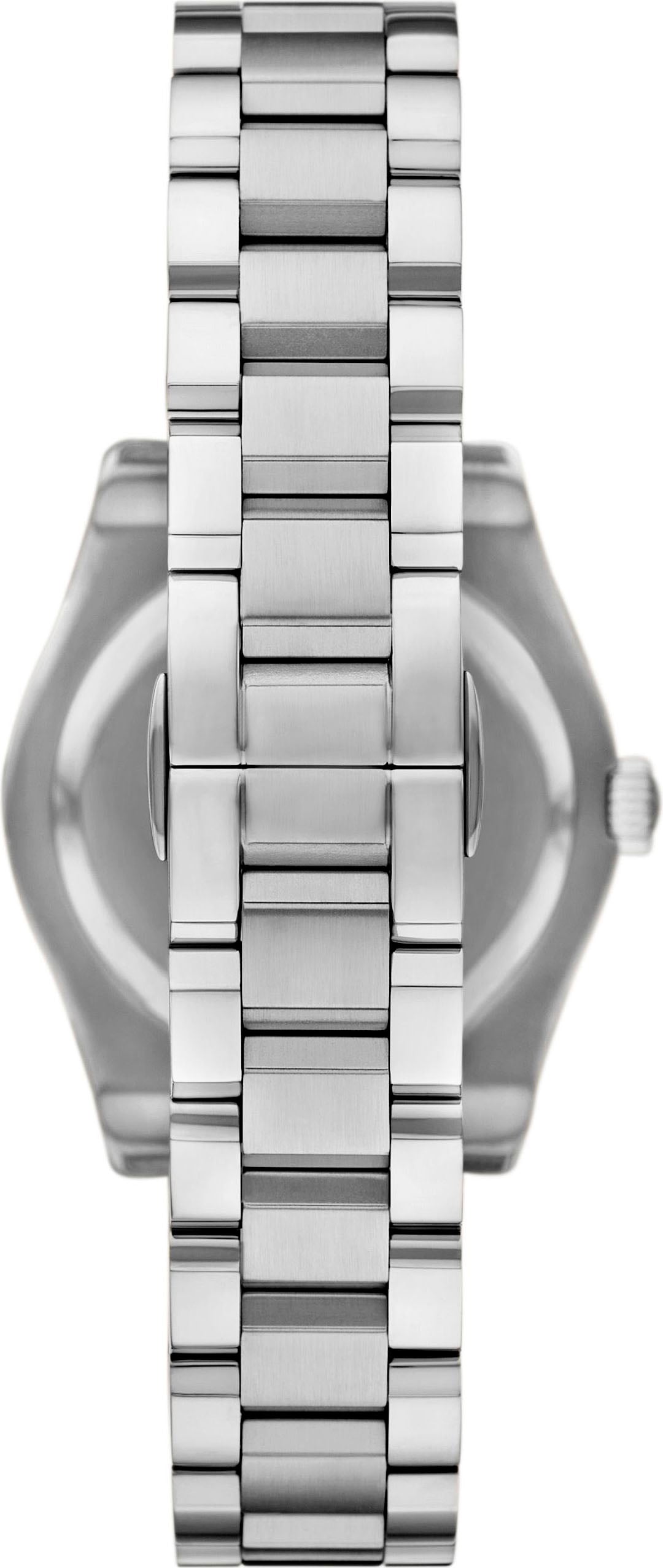 Emporio Armani Quarzuhr, Armbanduhr, Damenuhr, Edelstahlarmband, analog, Tag