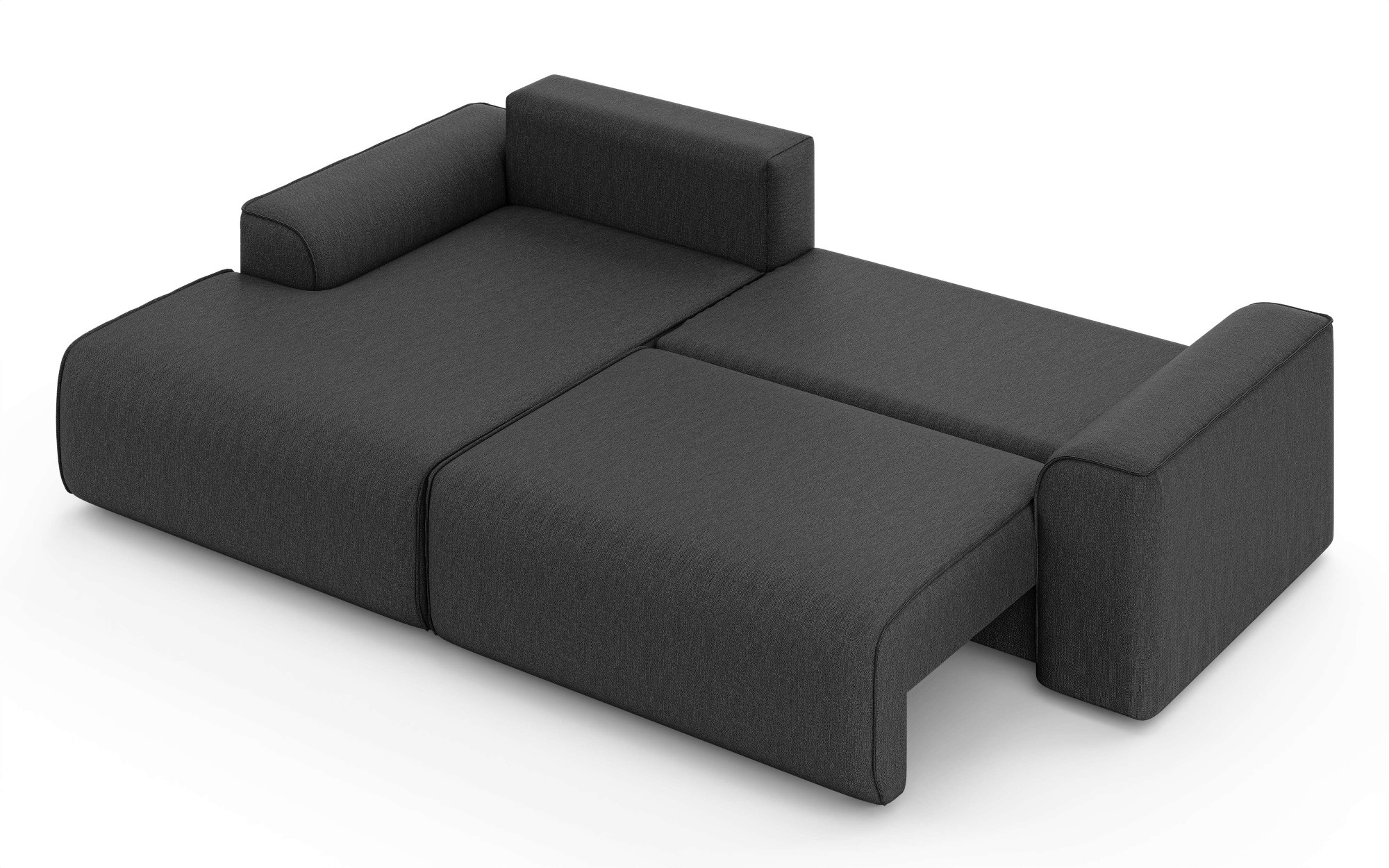 Home affaire Ecksofa »Santenay mit Bettfunktion und Bettkasten, Maße: B/T/H 266/164/90 cm«, L-Form mit Wellenfederung, Schlaffläche: 140x213 cm, auch in Cord