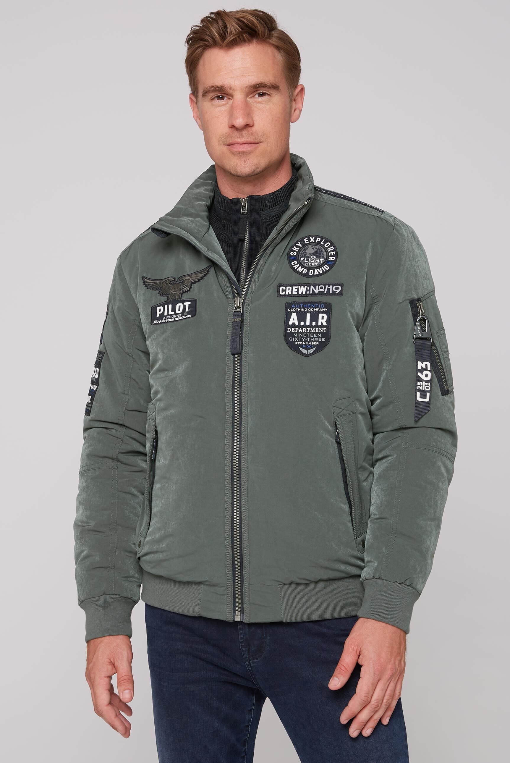 CAMP DAVID Winterjacke, ohne Kapuze, mit Ärmeltasche