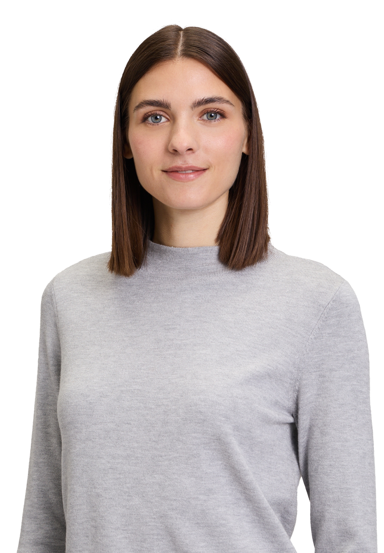 Betty Barclay Strickpullover »Betty Barclay Damen Basic-Strickpullover mit Stehkragen«, (1 tlg.), Material