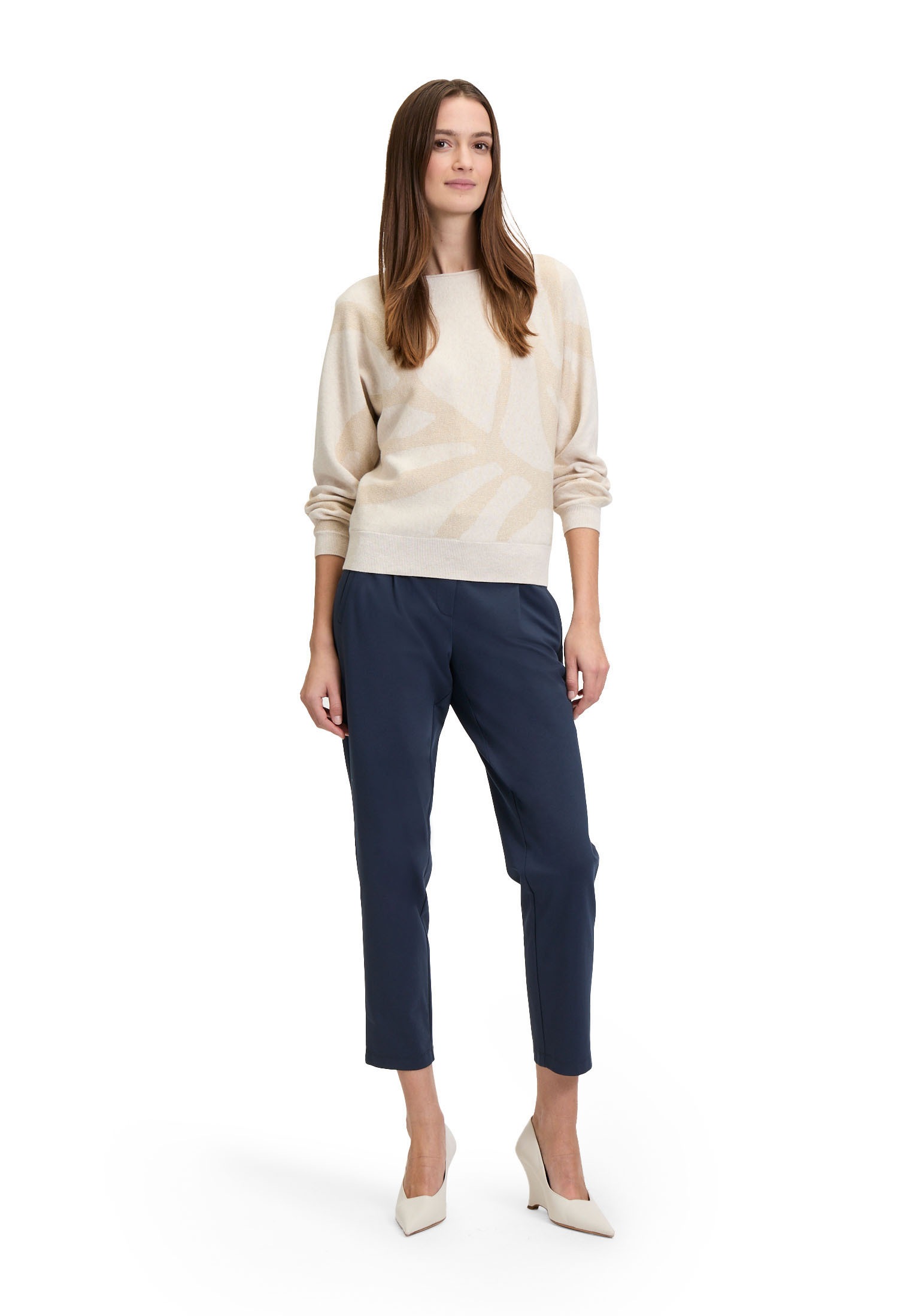 Betty&Co Strickpullover »Betty & Co Strickpullover mit Lurexfaden«, (1 tlg.), Jacquard