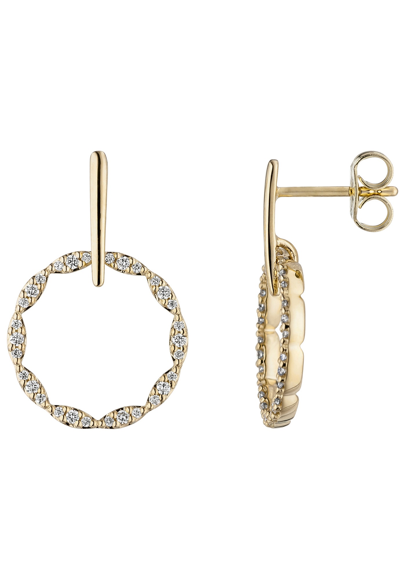 Beliebte Neuheiten JOBO Paar Ohrhänger, Gold Diamanten 60 bestellen BAUR mit 585 