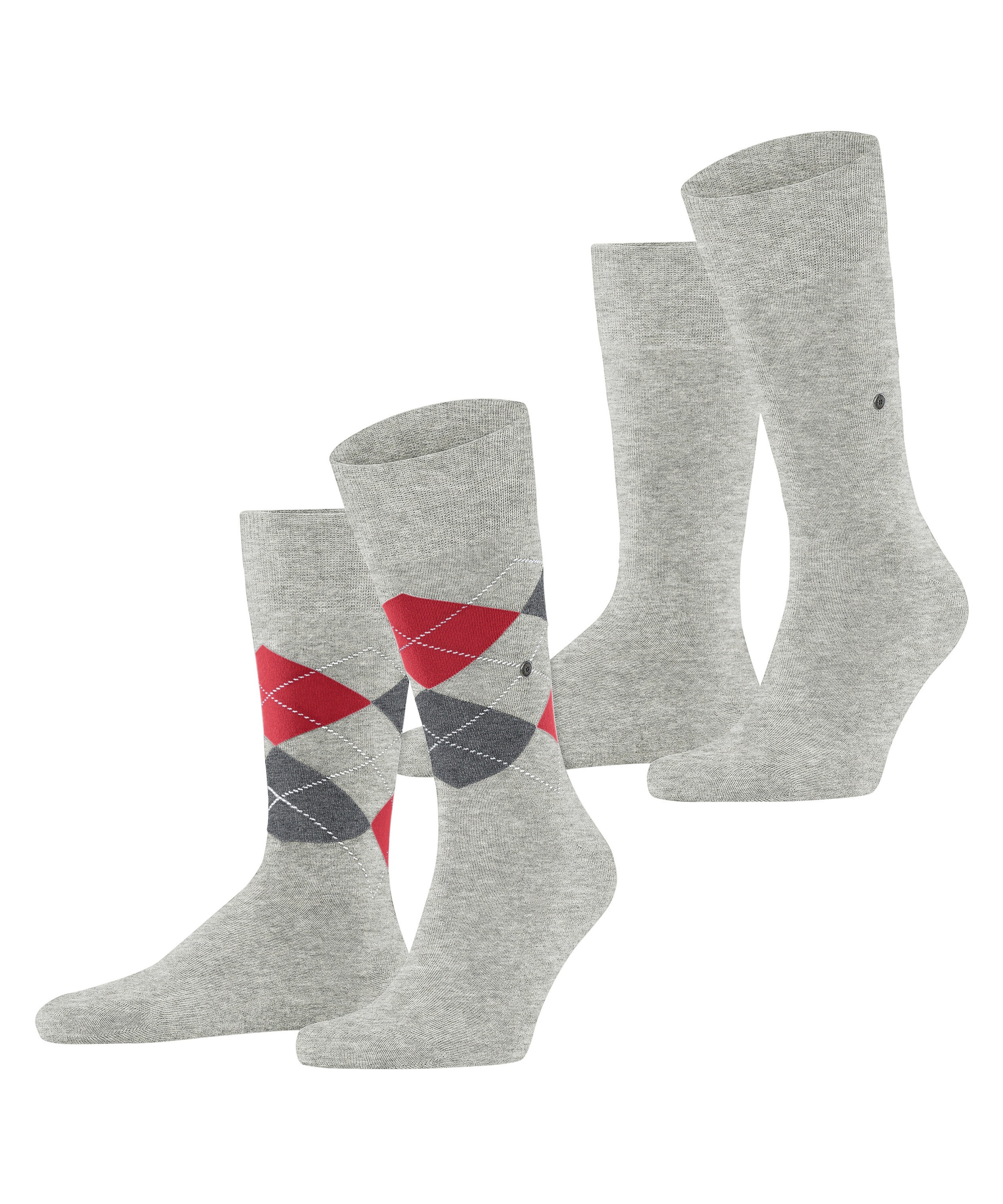 Burlington Socken "Everyday Argyle Mix" 2 Paar, atmungsaktiv, Einheitsgröße 40-46, Argyle-Muster