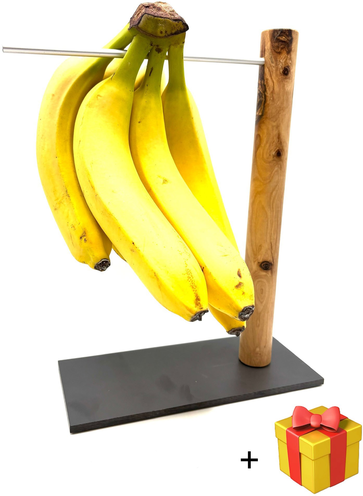 Obstschale "Bananenhalter/Weintraubenhalter aus Olivenholz", B/H/L: 25cm x 30cm, braun, OLIVENHOLZ-ERLEBEN, Schüsseln, schonende Aufbewahrung,