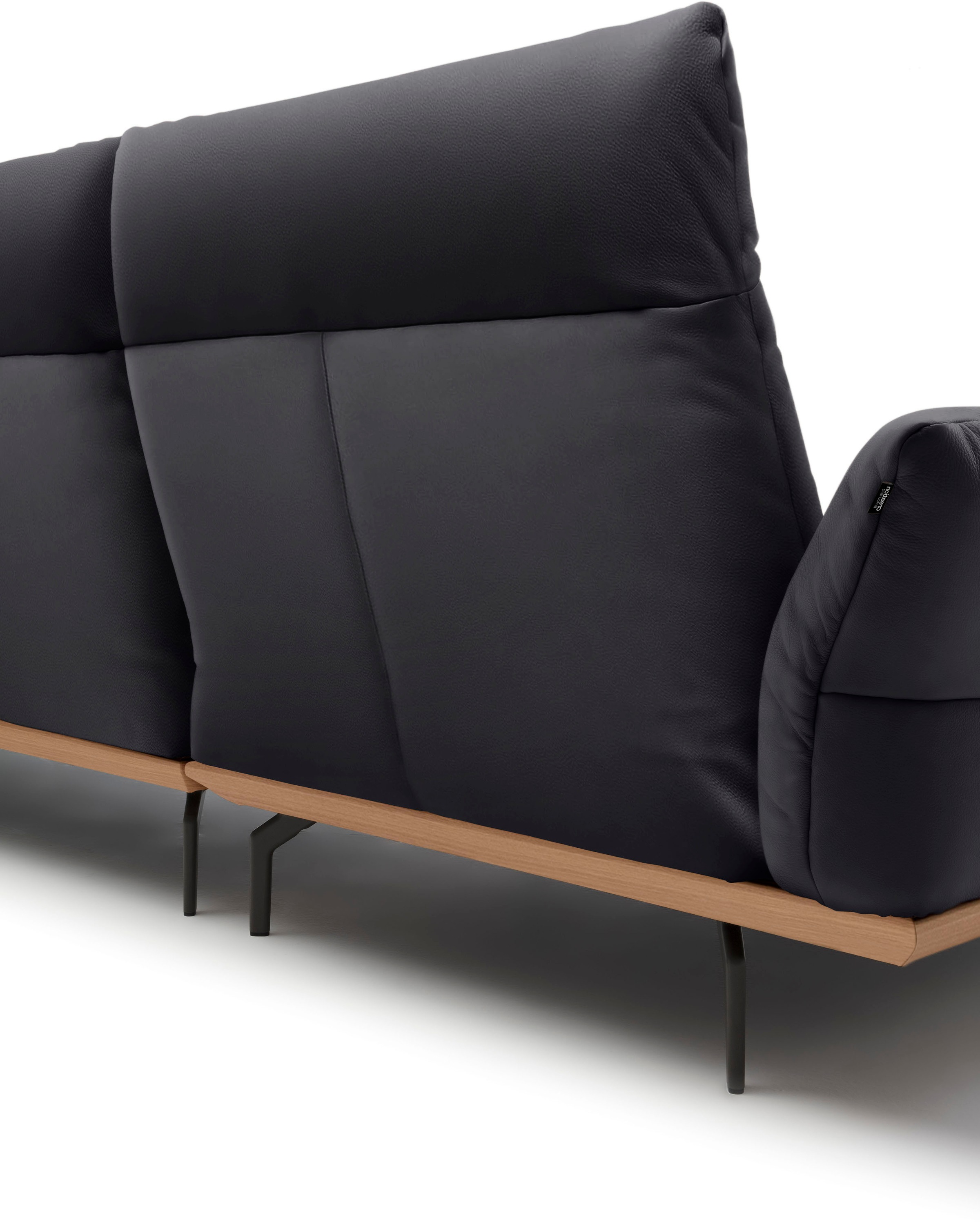 Creation BY ROLF BENZ Ecksofa »CR.460«, Sockel in Eiche, Winkelfüße in Umbragrau, Breite 338 cm