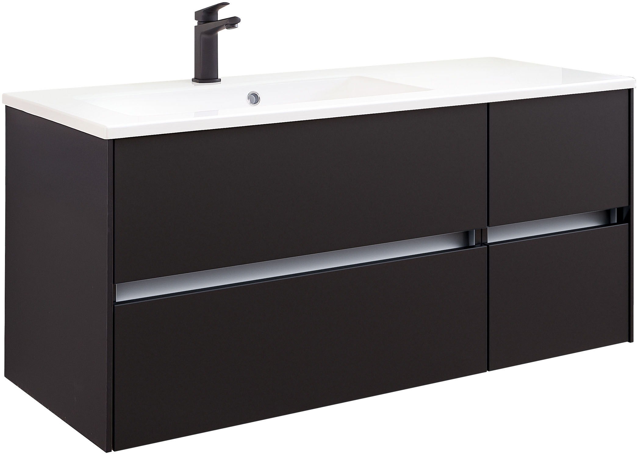 Thumbnail - Saphir Badmöbel-Set "Badmöbel-Set Serie 6010 Solid-Surface-Waschtisch mit Unterschrank" 4 Stk. tlg.