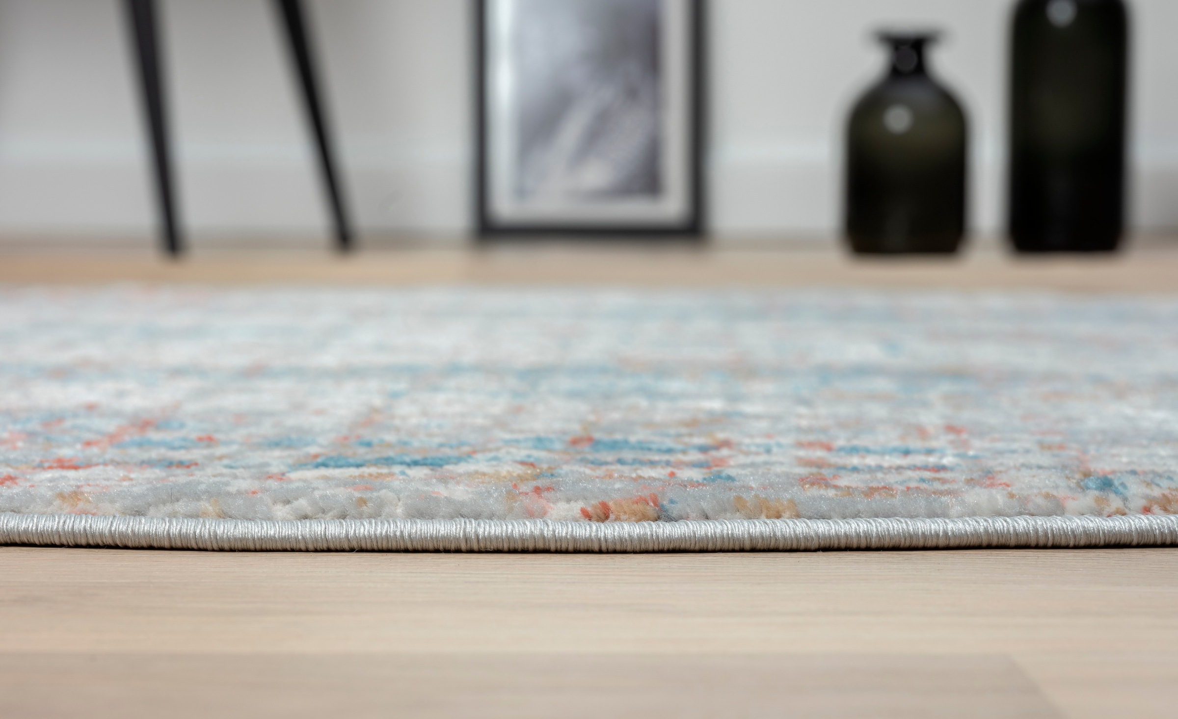 my home Teppich »Myrah«, rund, 8 mm Höhe, Kurzflor, modernes Design, pflegeleicht, Wohnzimmer