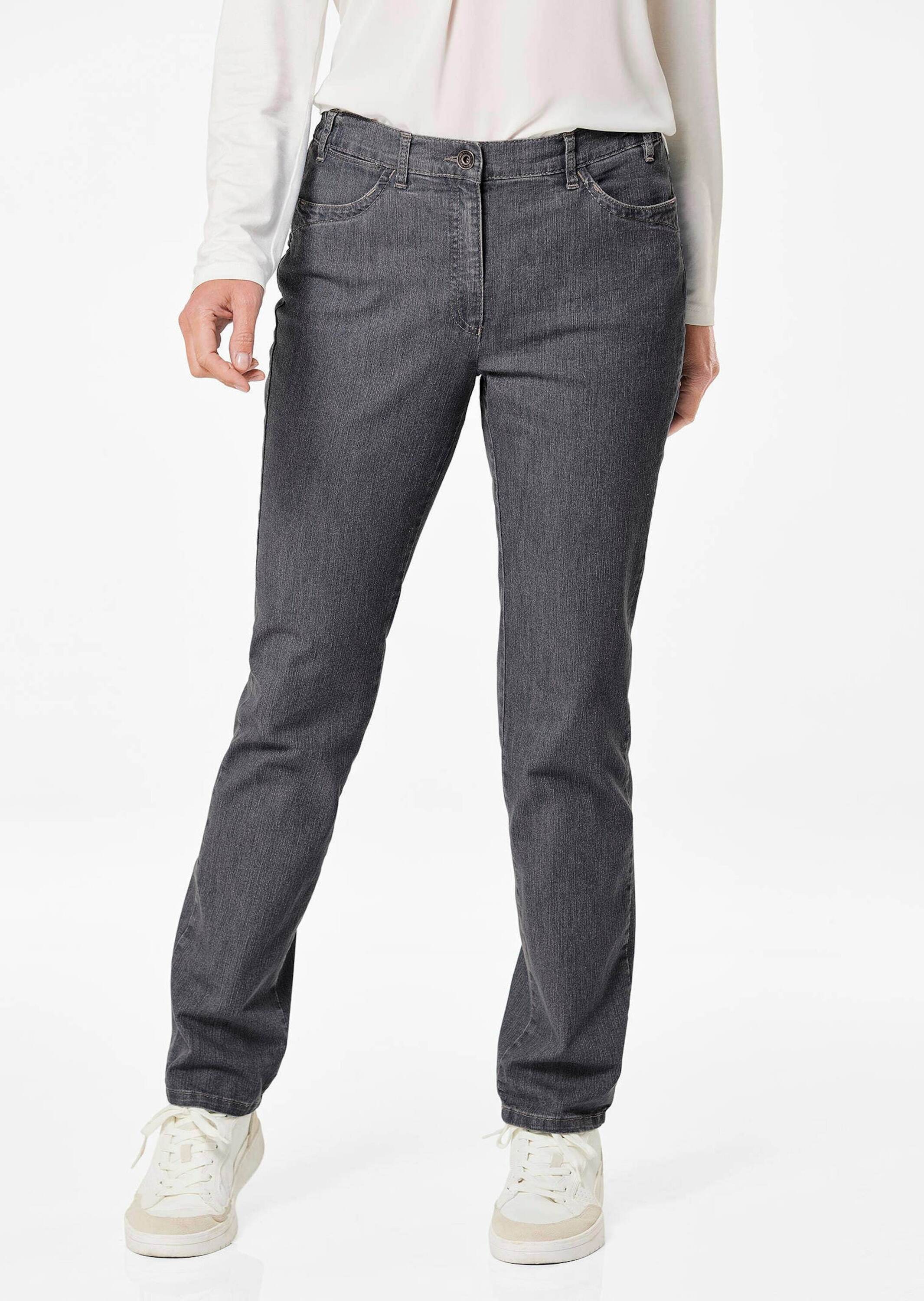 Thumbnail - GOLDNER Stretch-Jeans "Kurzgröße Edel geschmückte Jeanshose Carla"