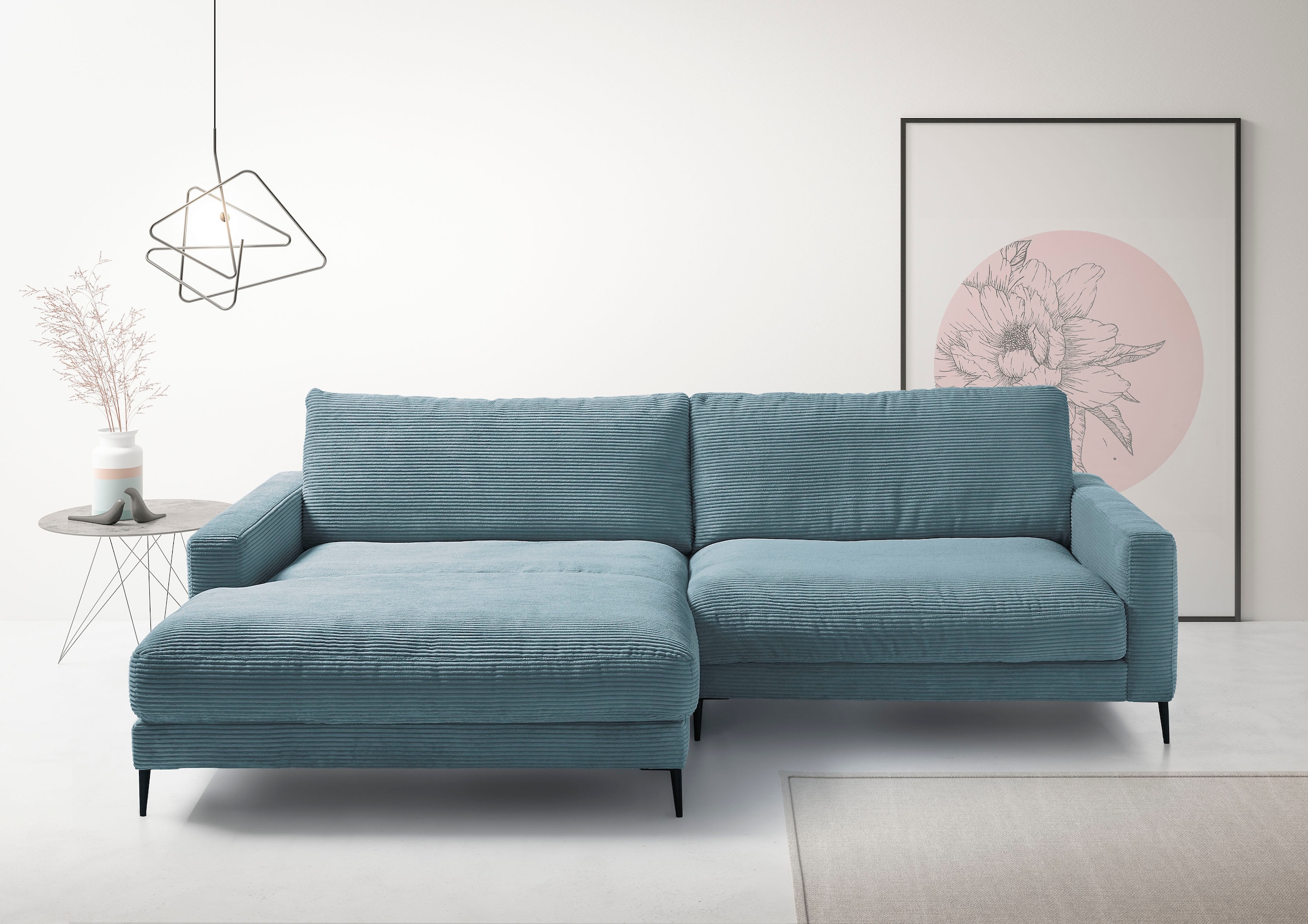 Home affaire Ecksofa "Downtown, B/T/H: 272/190/84 cm L-Form" weicher Sitzko günstig online kaufen