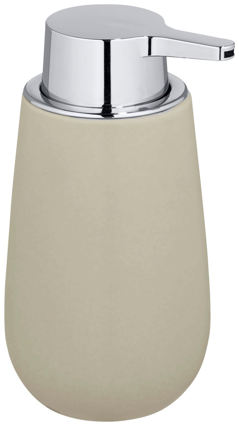 WENKO Seifenspender »Badi«, (1 tlg.), Beige Keramik, 320 ml