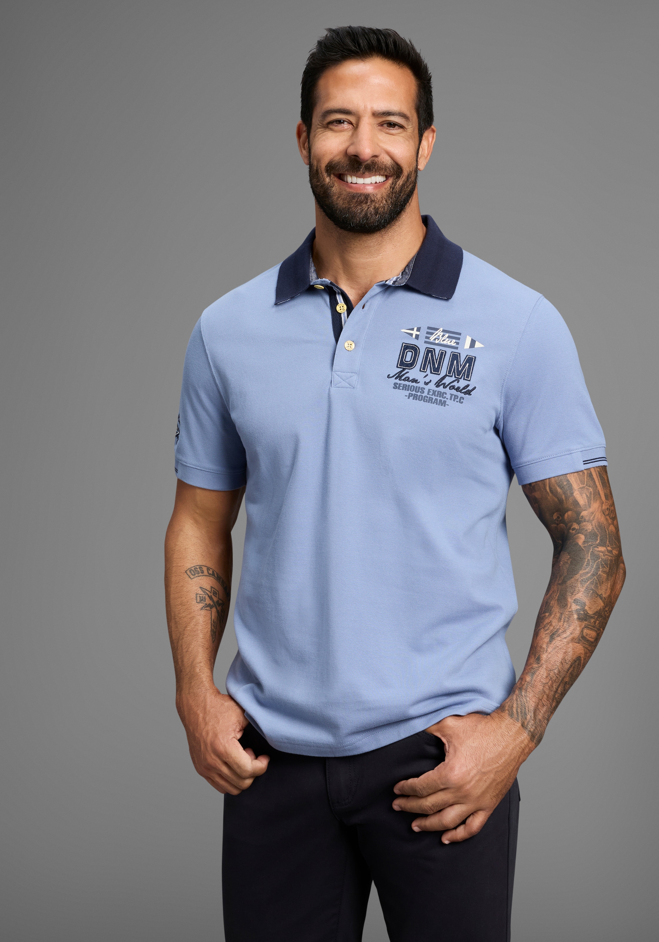 Mans World Poloshirt, Kurzarm, mit Polokragen, für sportliche Aktivitäten günstig online kaufen