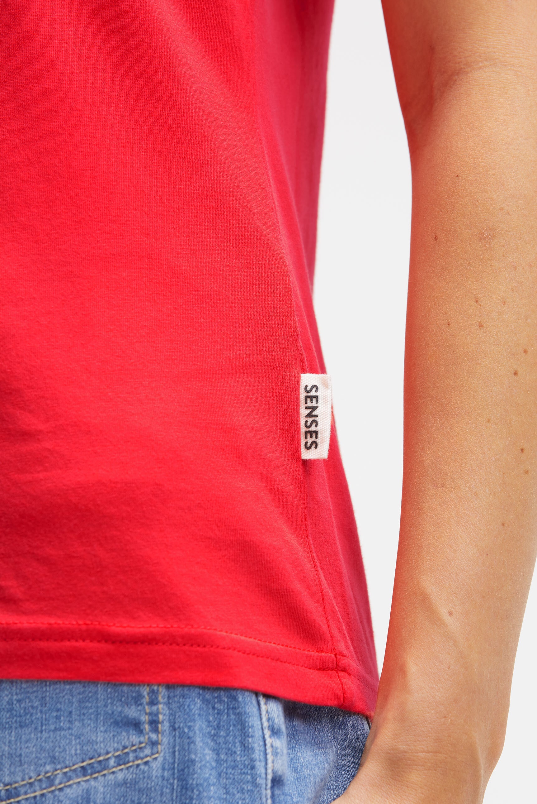 SENSES.THE LABEL V-Shirt, aus Baumwolle