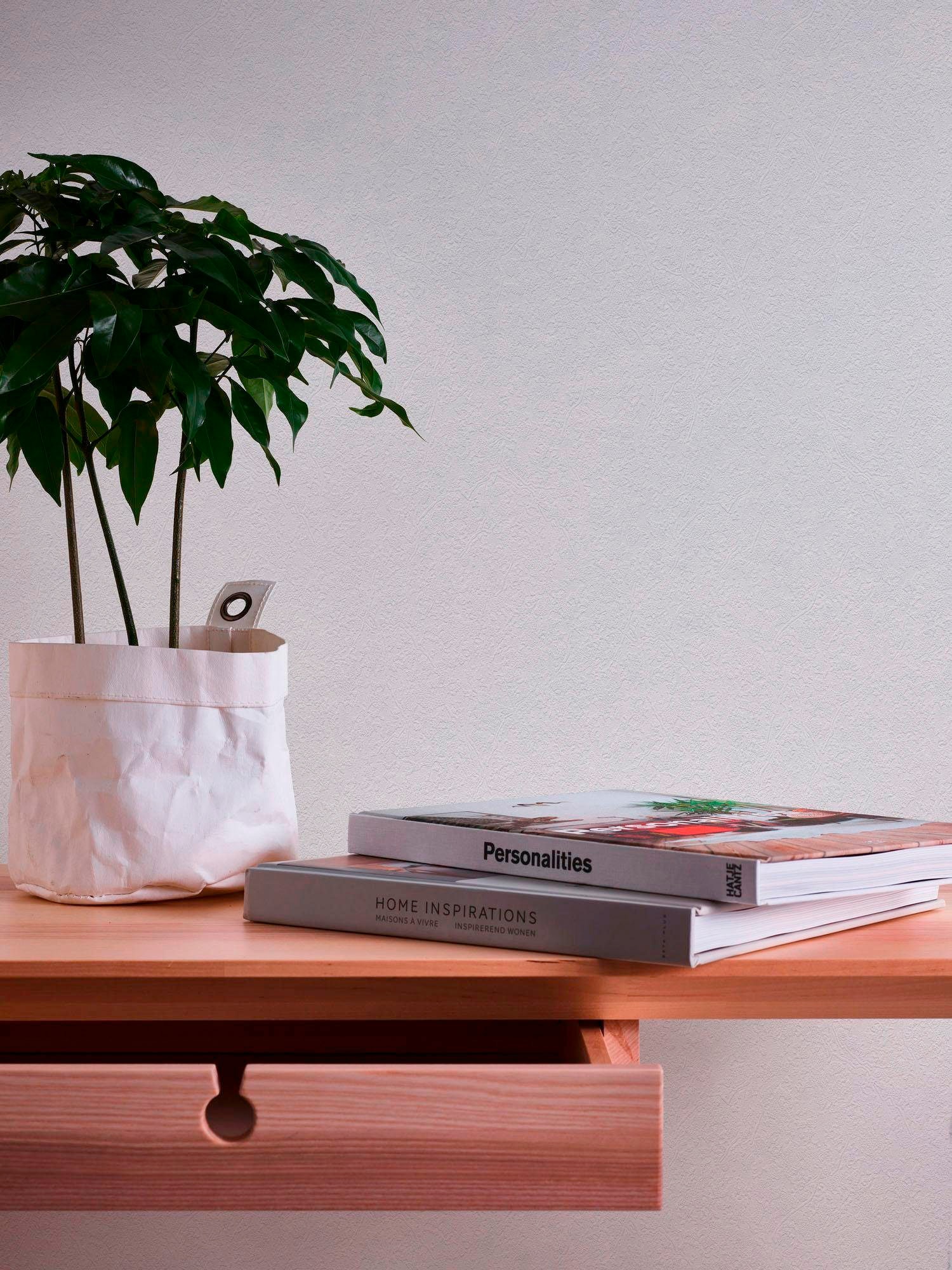 A.S. Création Vliestapete »Meistervlies«, uni-einfarbig-unifarben, Uni Tapete einfarbig Überstreichbar Tapeten Wohnzimmer modern Design