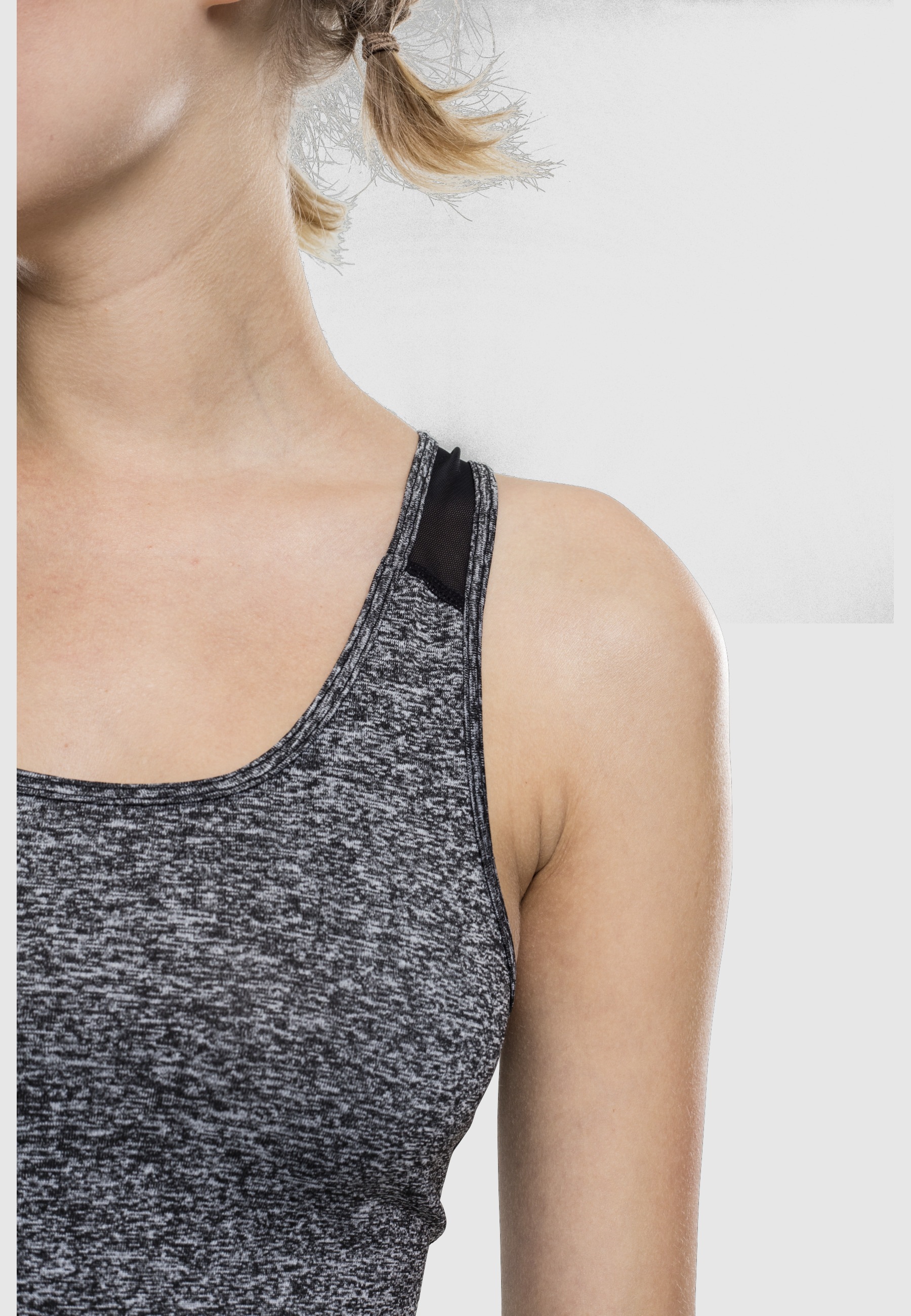 URBAN CLASSICS Tanktop »Urban Classics Damen Ladies Active Melange Trainings Top« 1 Stk.