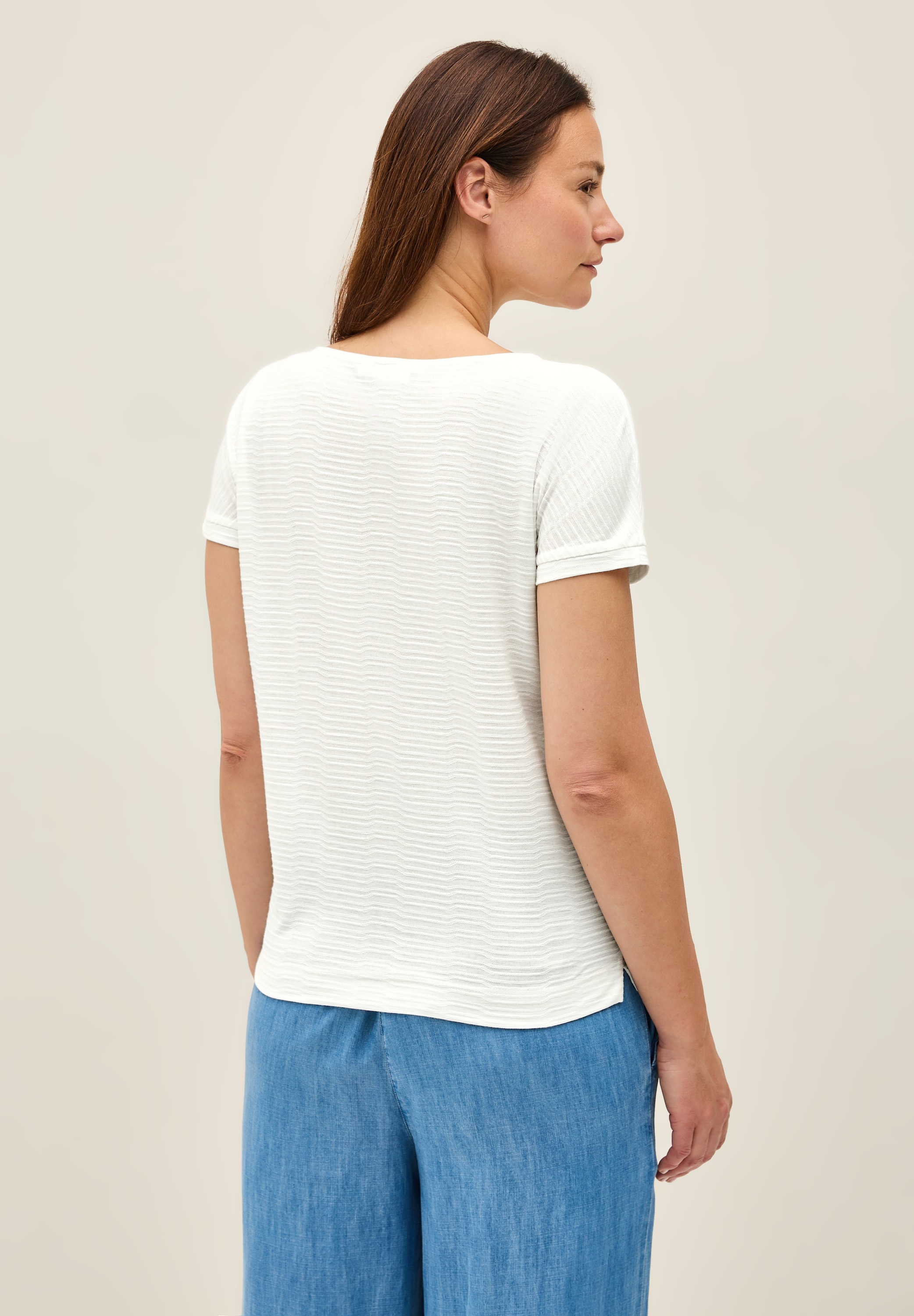 Cecil T-Shirt, aus softem Materialmix