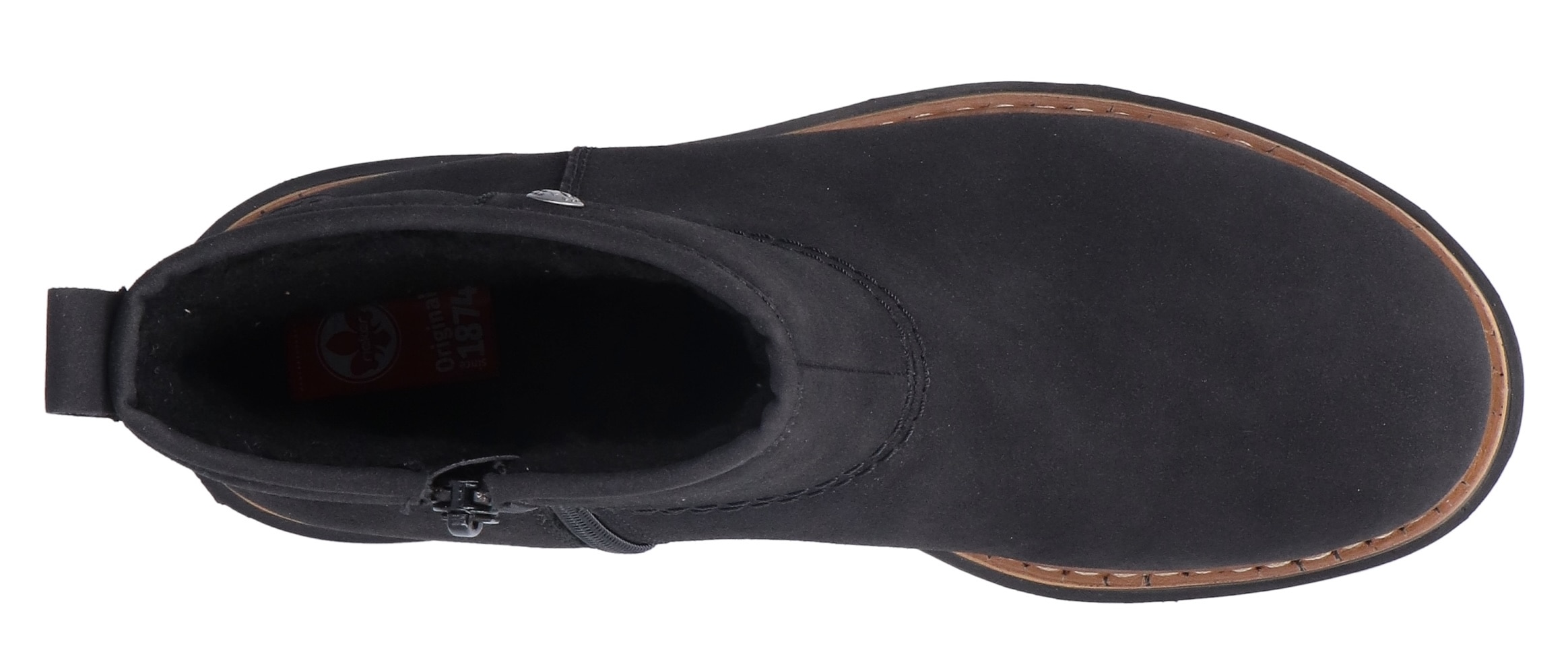 Rieker Winterstiefelette, Winterboots, Ankleboots, Profilsohle, mit Innenreißverschluss