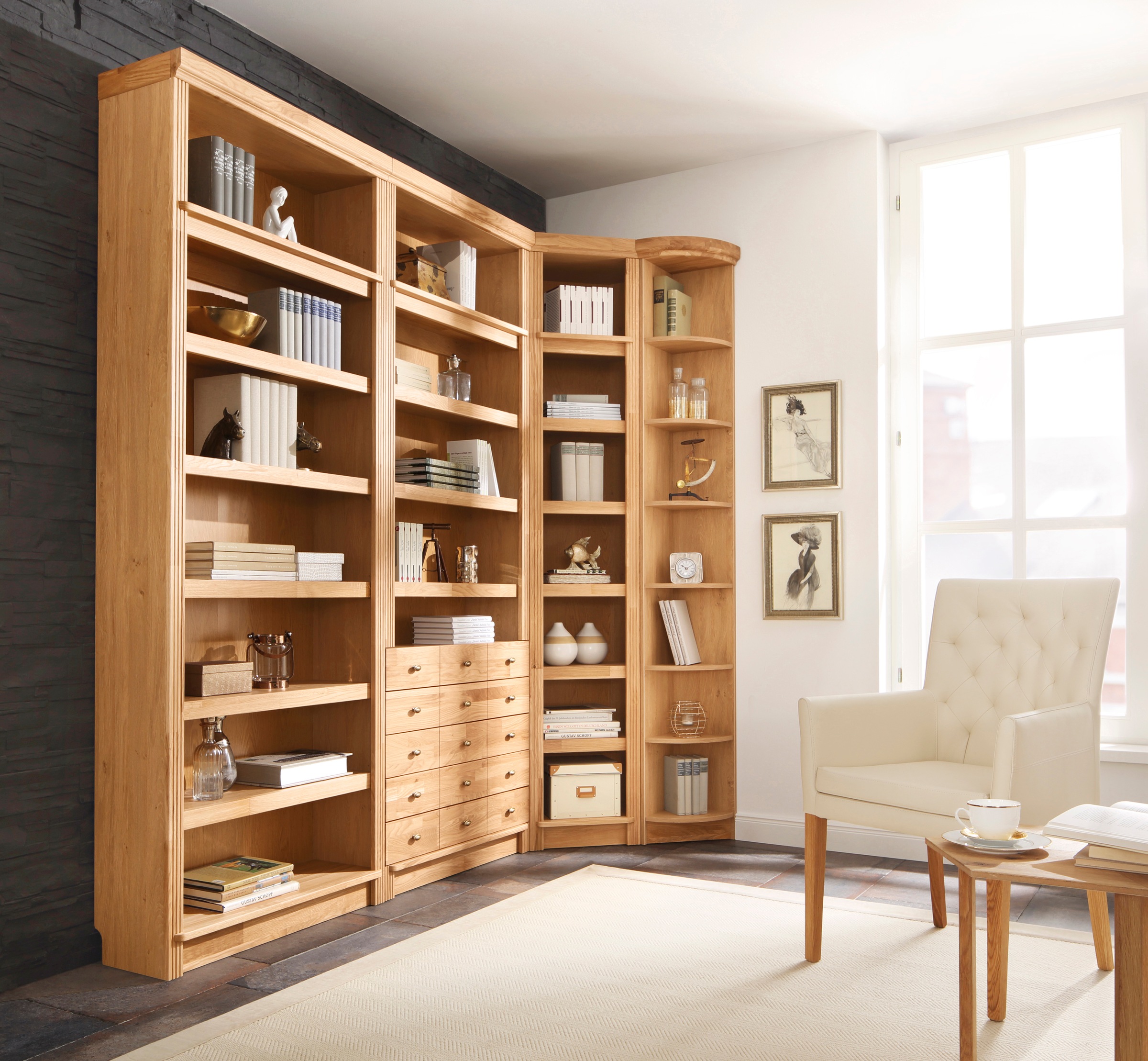 Home affaire Bücherregal "Soeren" aus massiver Kiefer, Tiefe 29 cm, Höhe 22 günstig online kaufen