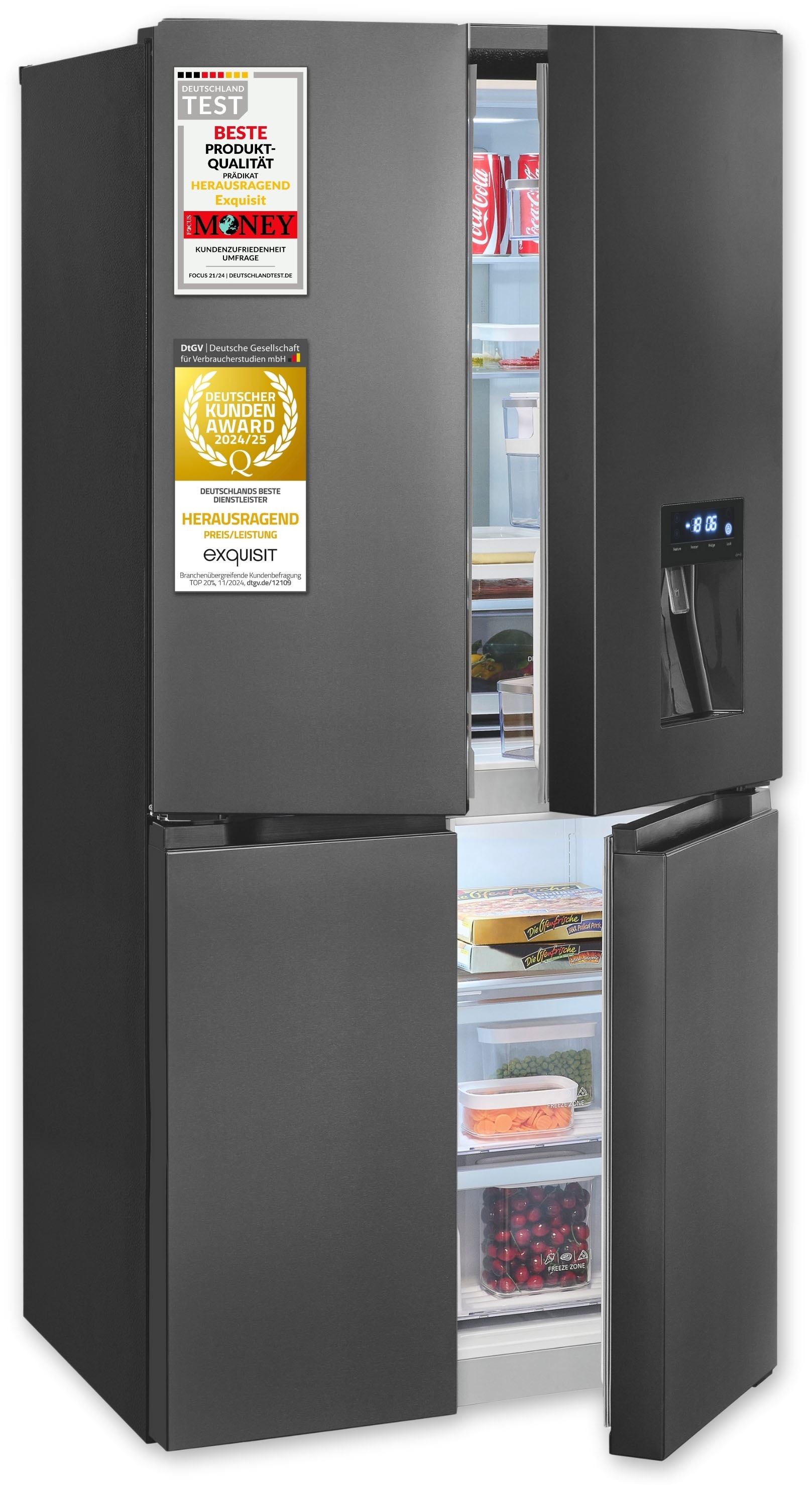 exquisit Multi Door MD430-100-WS-202E inoxlook-az "MD430-100-WS-202E inoxlo günstig online kaufen