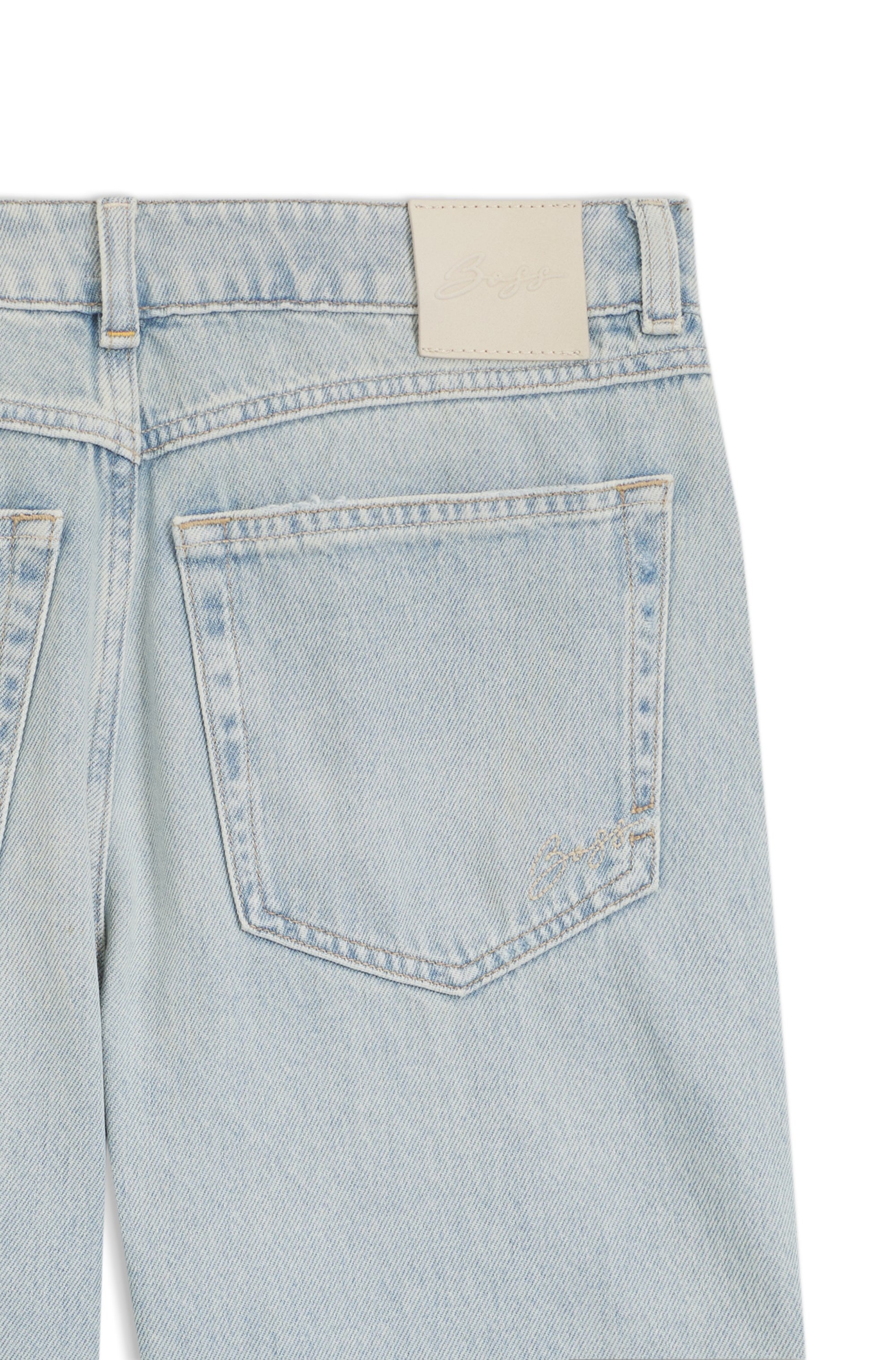BOSS ORANGE High-waist-Jeans »BALOON HR 1.0 Premium Damenmode« mit Abnähern, Destroyed-Effekte