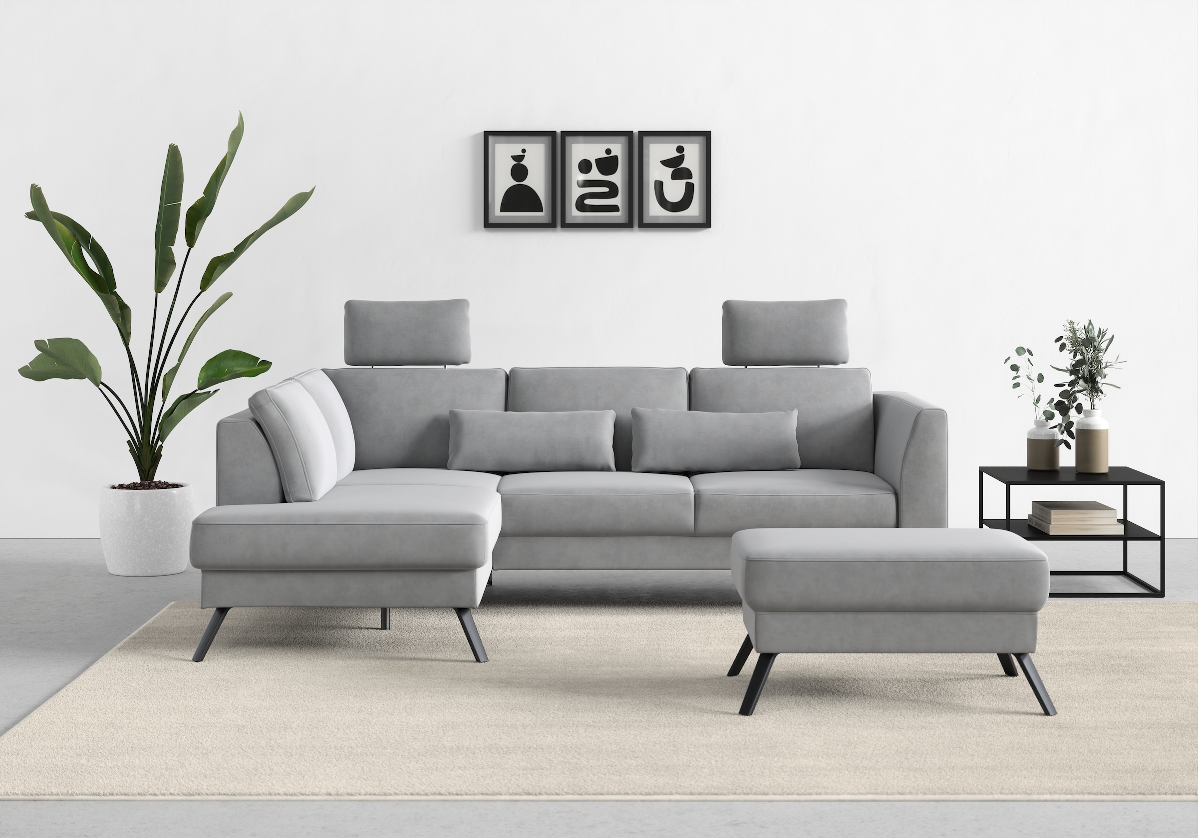sit&more Ecksofa "Lindholm L-Form" mit Sitztiefenverstellung und Federkern günstig online kaufen