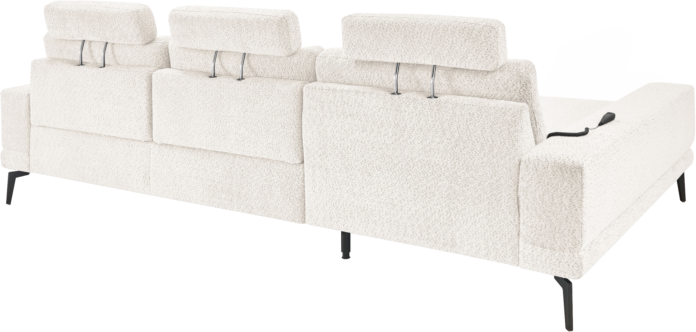 set one by Musterring Ecksofa »SO 3600«, mit Funktion, Kopfstützen und Nierenkissen, Breite 293 x Tiefe 180 cm