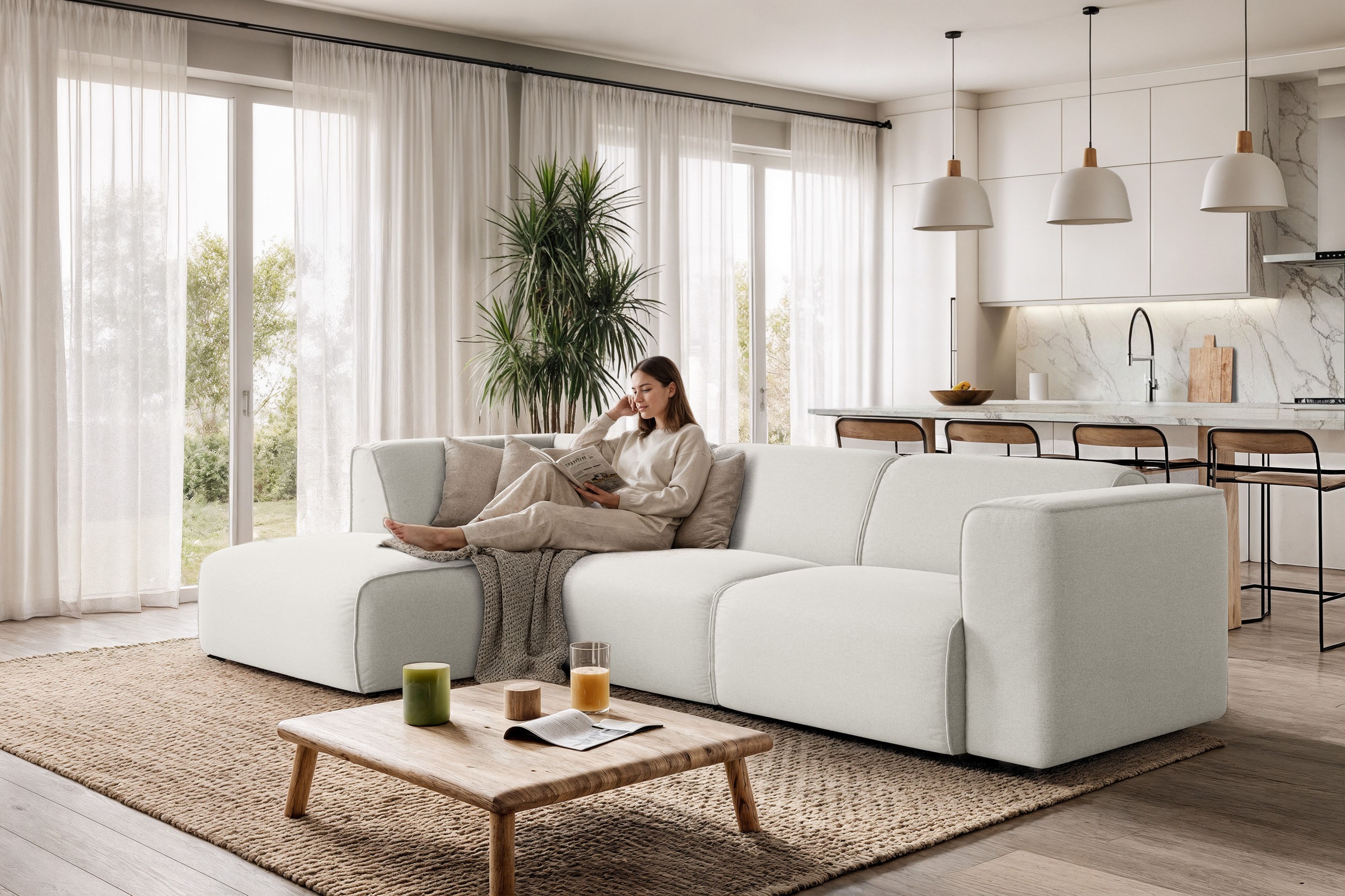 OTTO home Ecksofa "Merid L-Form, B: 295 cm - OTTO. Verlässliche Qualität." günstig online kaufen