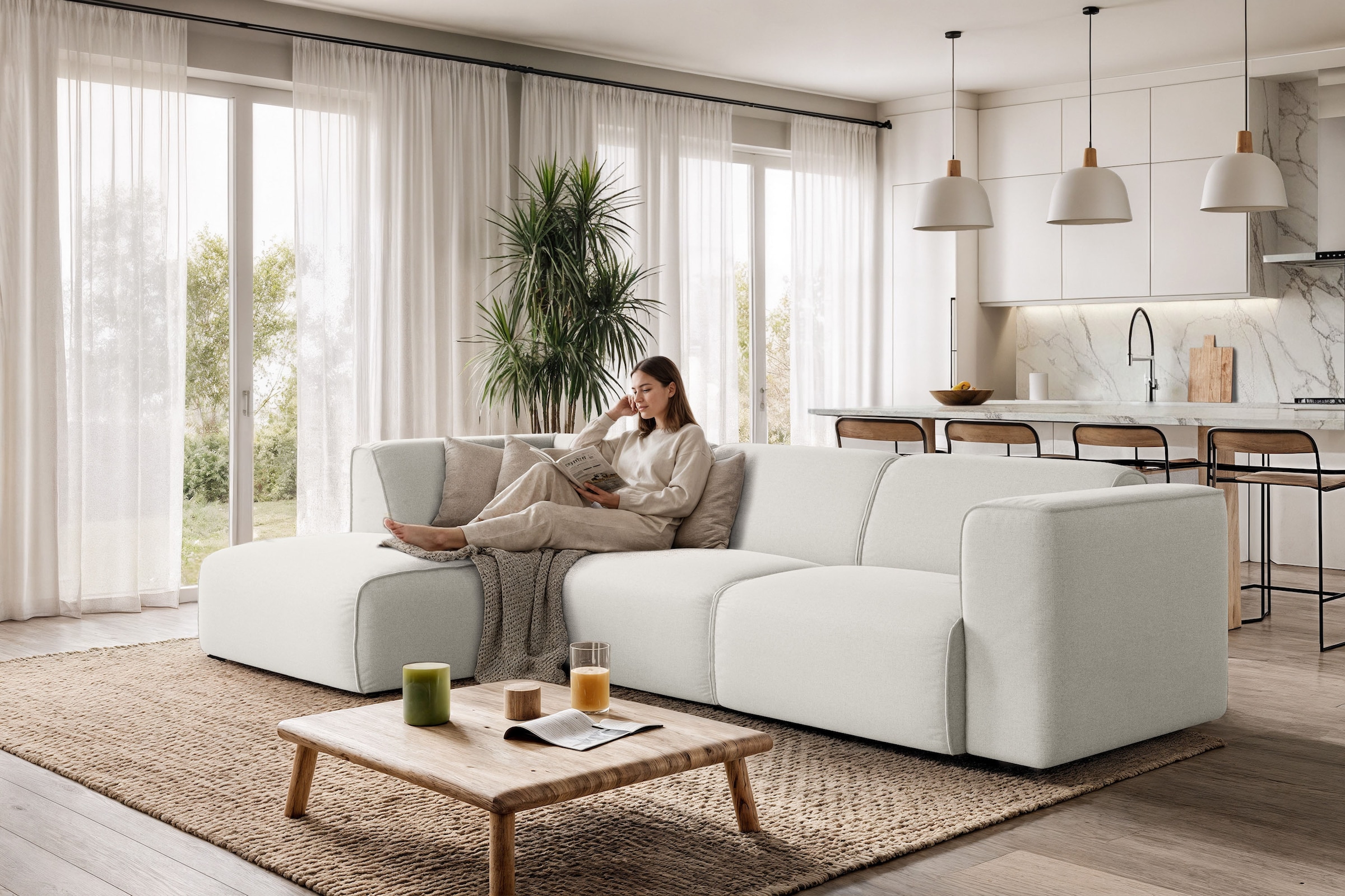 OTTO home Ecksofa "Merid L-Form, B: 295 cm - OTTO. Verlässliche Qualität." günstig online kaufen