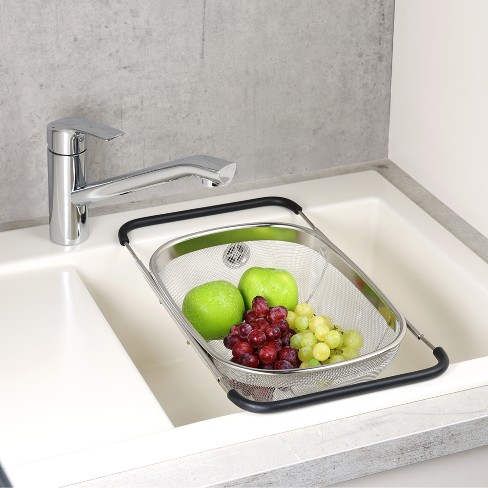 KESPER® Küchensieb »Spülbeckensieb, Edelstahl« ausziehbar von 36,5 bis 55cm