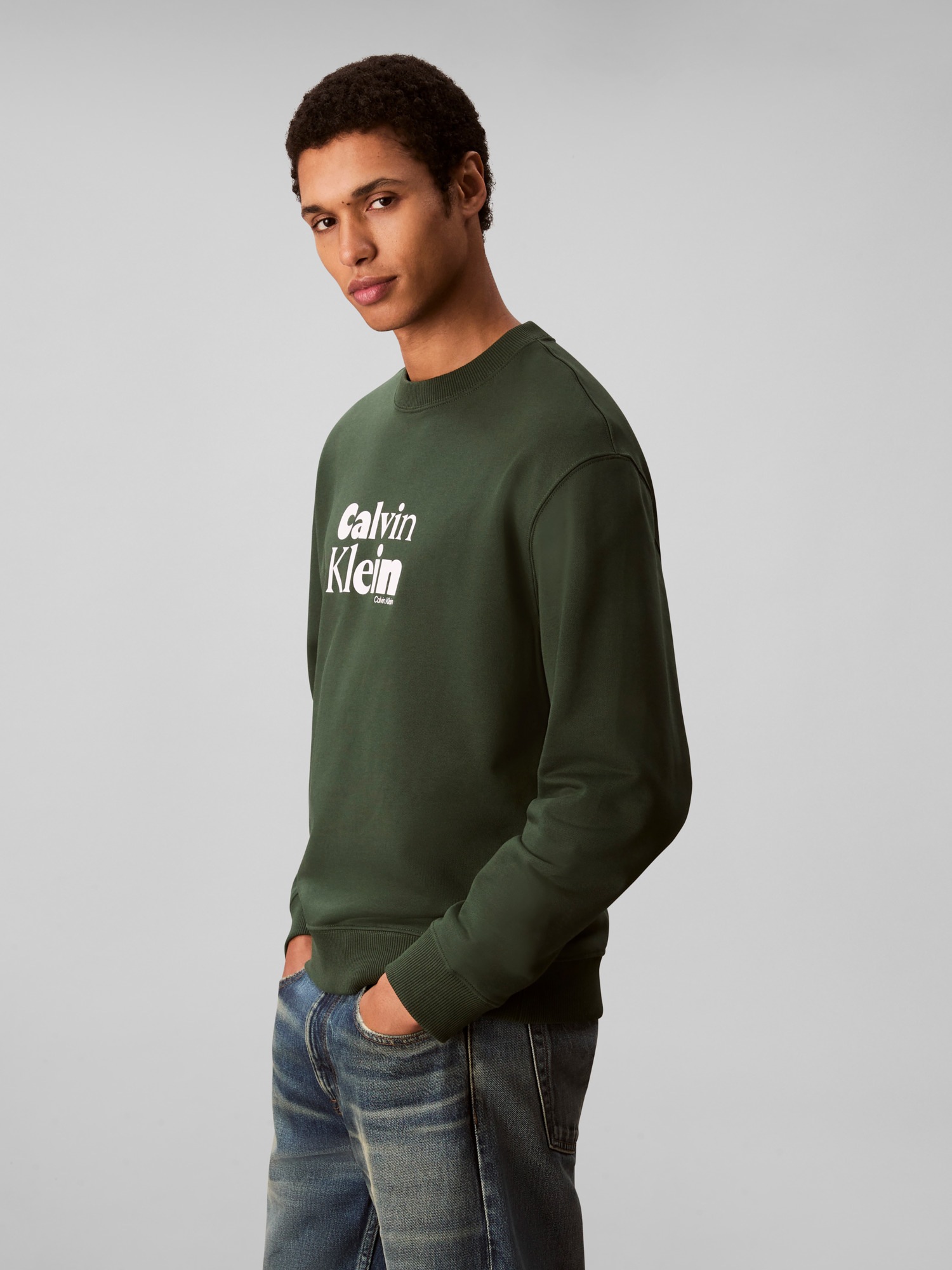 Calvin Klein Sweatshirt "LS EU 350TERRY CALVIN BOLD GRAPH", Rundhalsausschn günstig online kaufen