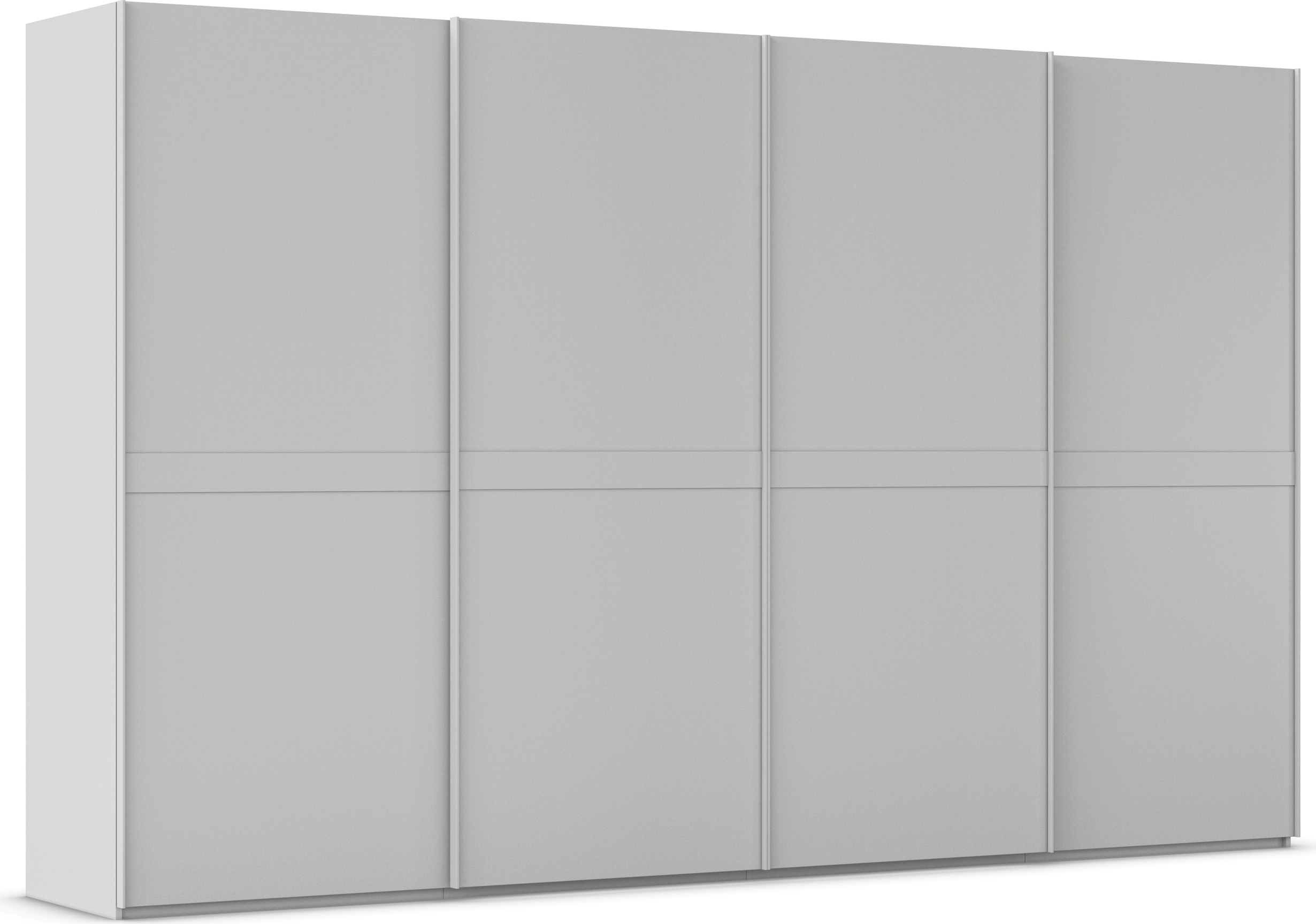 rauch Schwebetürenschrank "Kleiderschrank Schrank Garderobe Schlafzimmerschrank SCALE-LINE" edle Optik mit Bauchbinde in Korpusfarbe Dekorfront MADE IN GERMANY