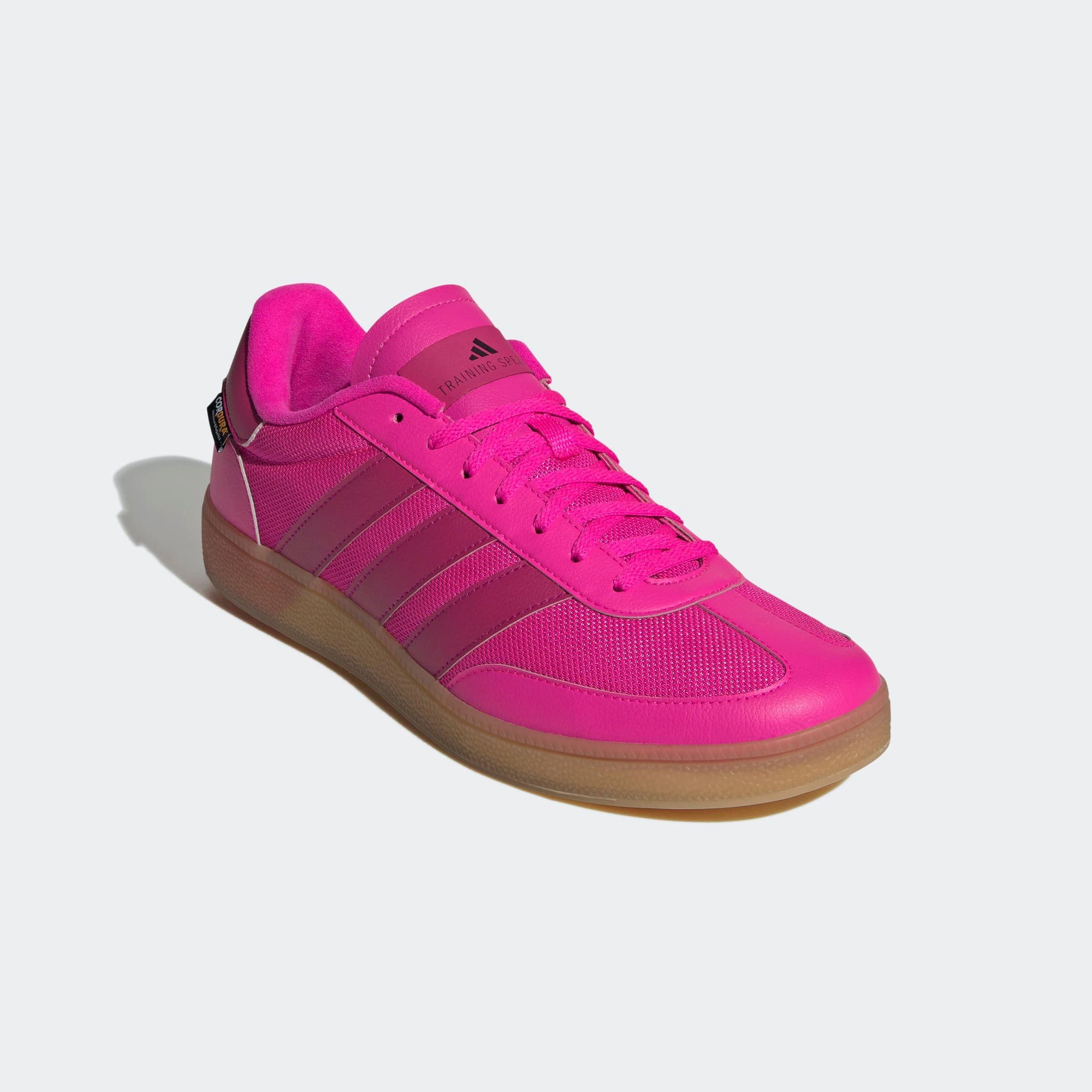 Damen Trainingsschuh "SPEZIAL", ADIDAS PERFORMANCE, Gr. 39shock pink, bold pink, core schwarz, Leder, Textil, Schuhe