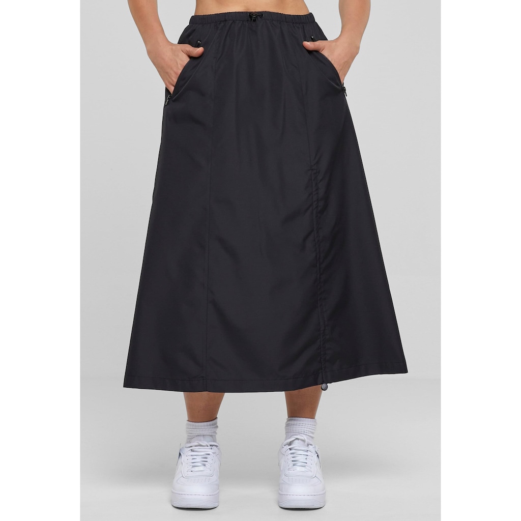 URBAN CLASSICS Sommerrock »Urban Classics Damen Ladies Ripstop Parachute Midi Skirt«, (1 tlg.)