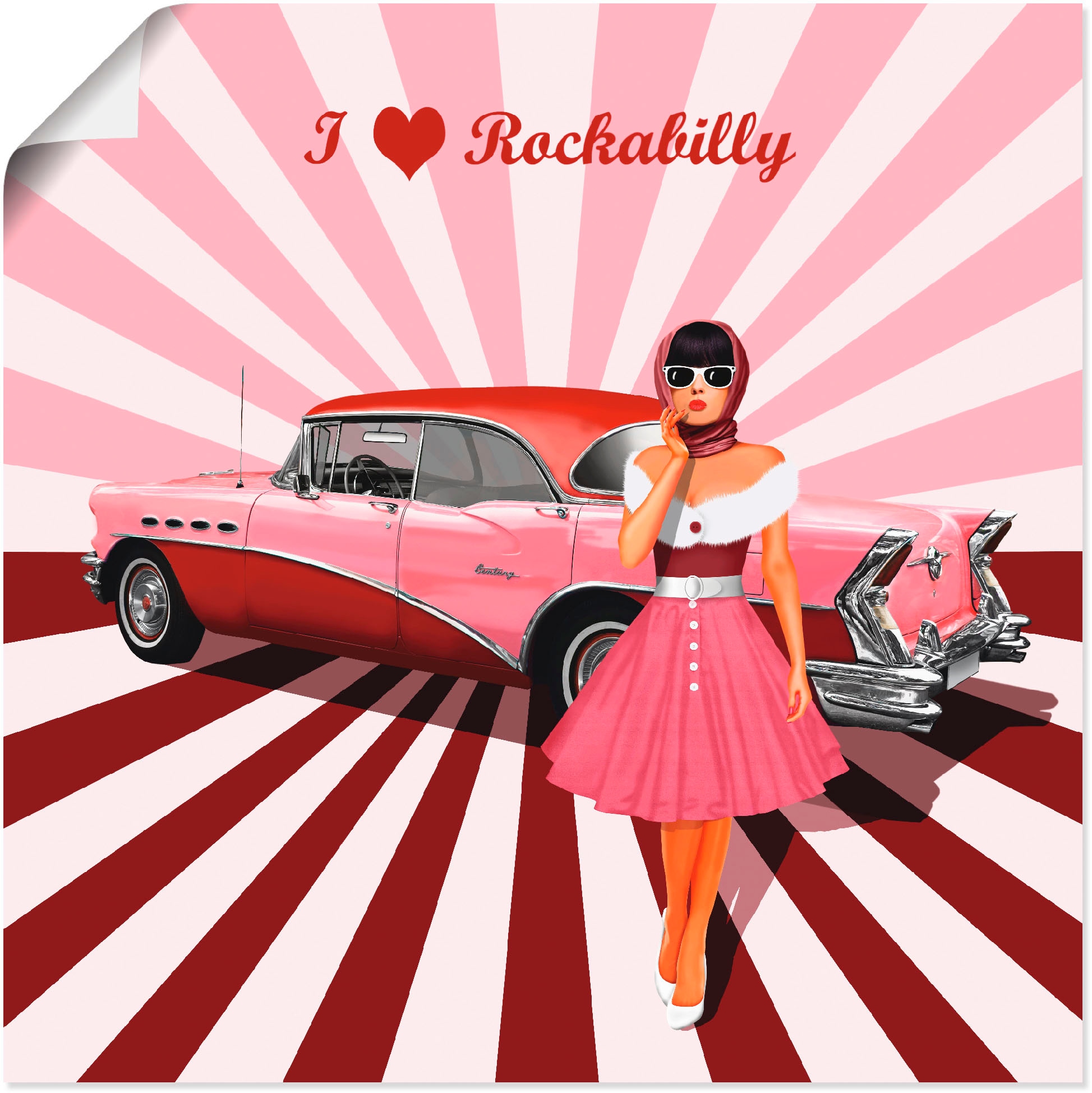 Artland Wandbild "Ich liebe Rockabilly" Ausstellungsplakate 1 Stk. tlg. als günstig online kaufen