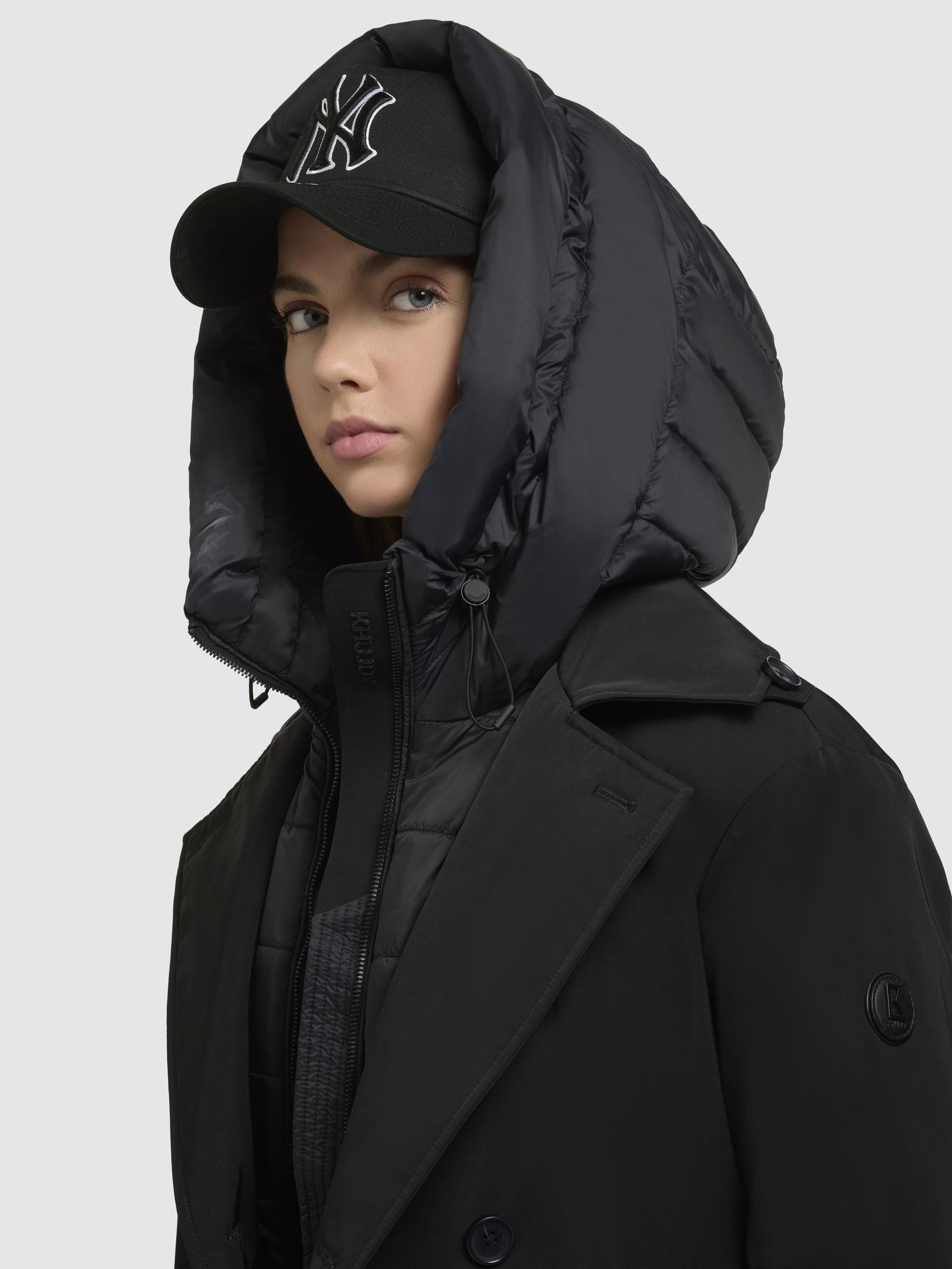 khujo Trenchcoat »Elena-YM«, Warmer Wintermantel mit doppelter Knopfleiste