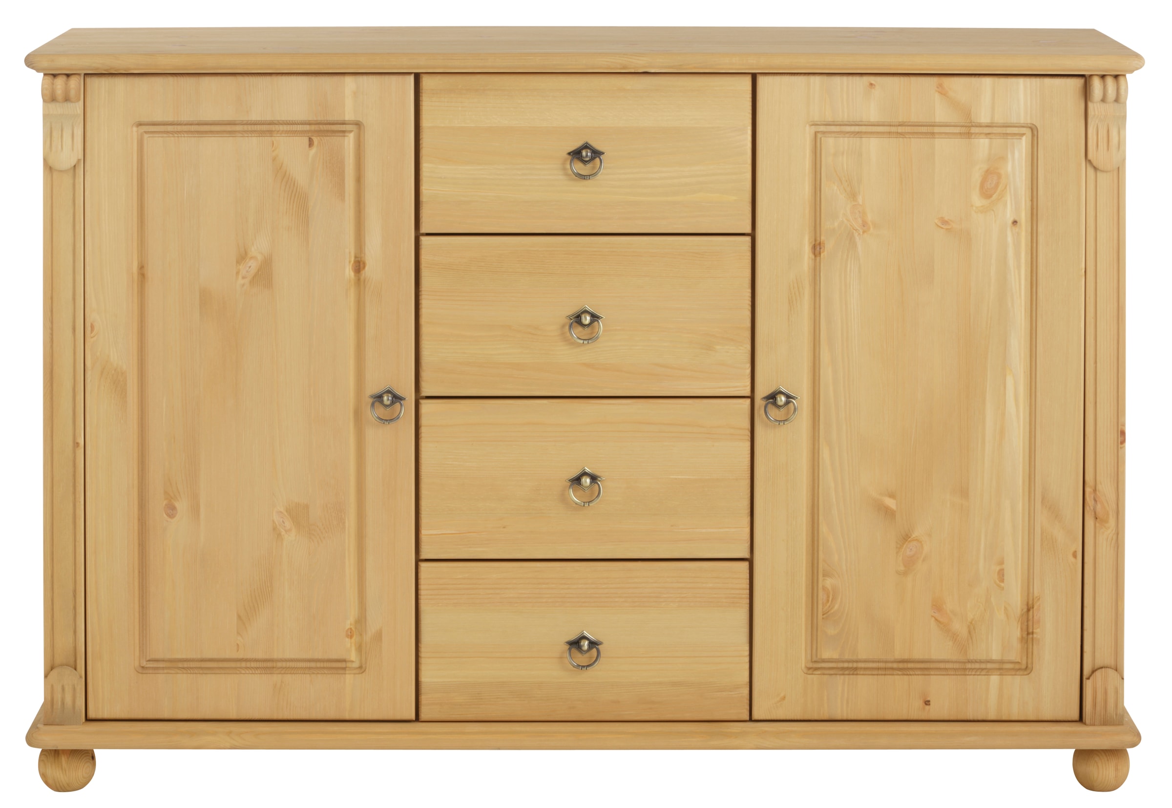 Home affaire Kombikommode »Tessin; Buffetunterschrank, klassischer Landhausstil«, aus massiver, FSC®-zertifizierter Kiefer, 128cm breit