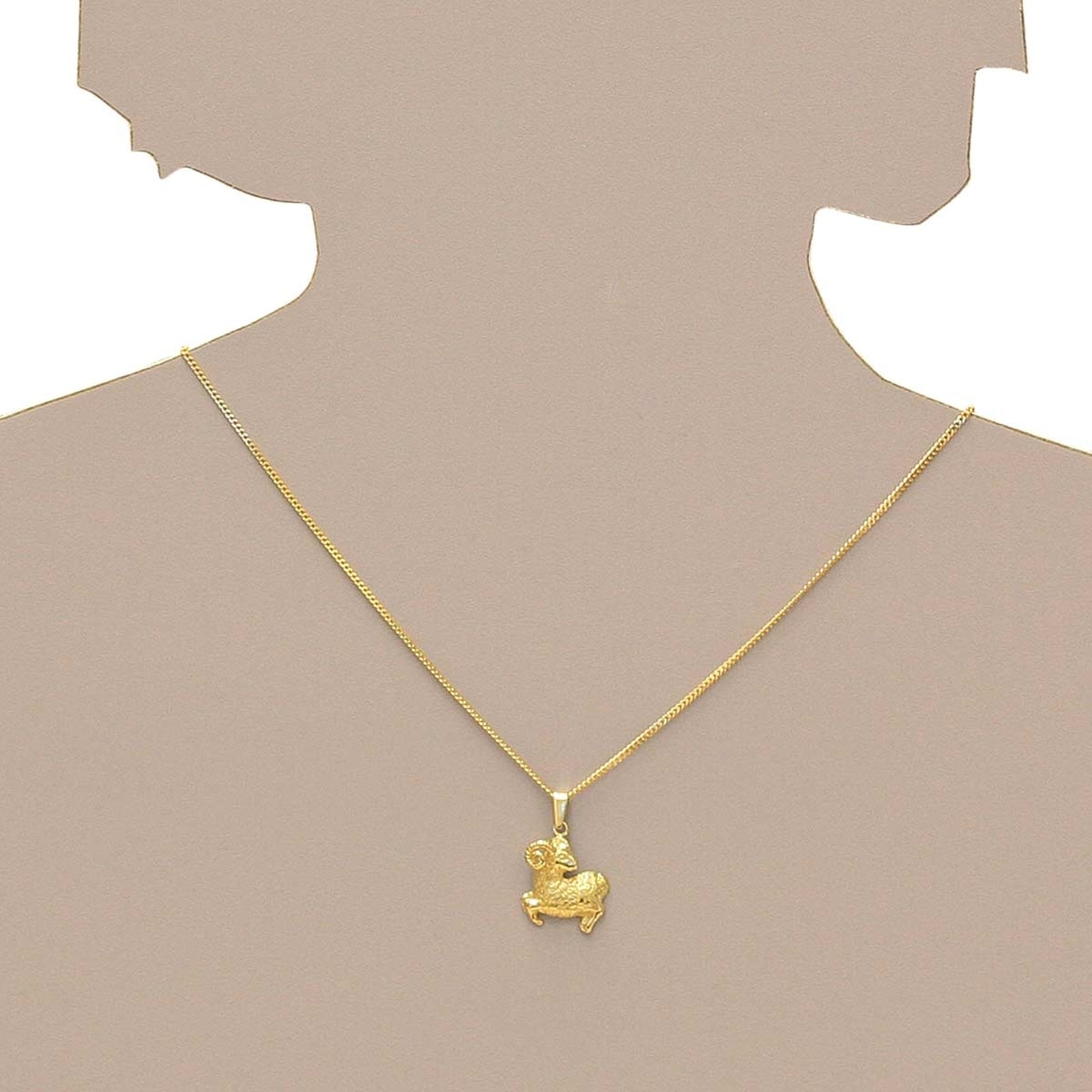 OSTSEE-SCHMUCK Kettenanhänger »- Tierkreiszeichen Widder - Silber 925/000, vergoldet -,«