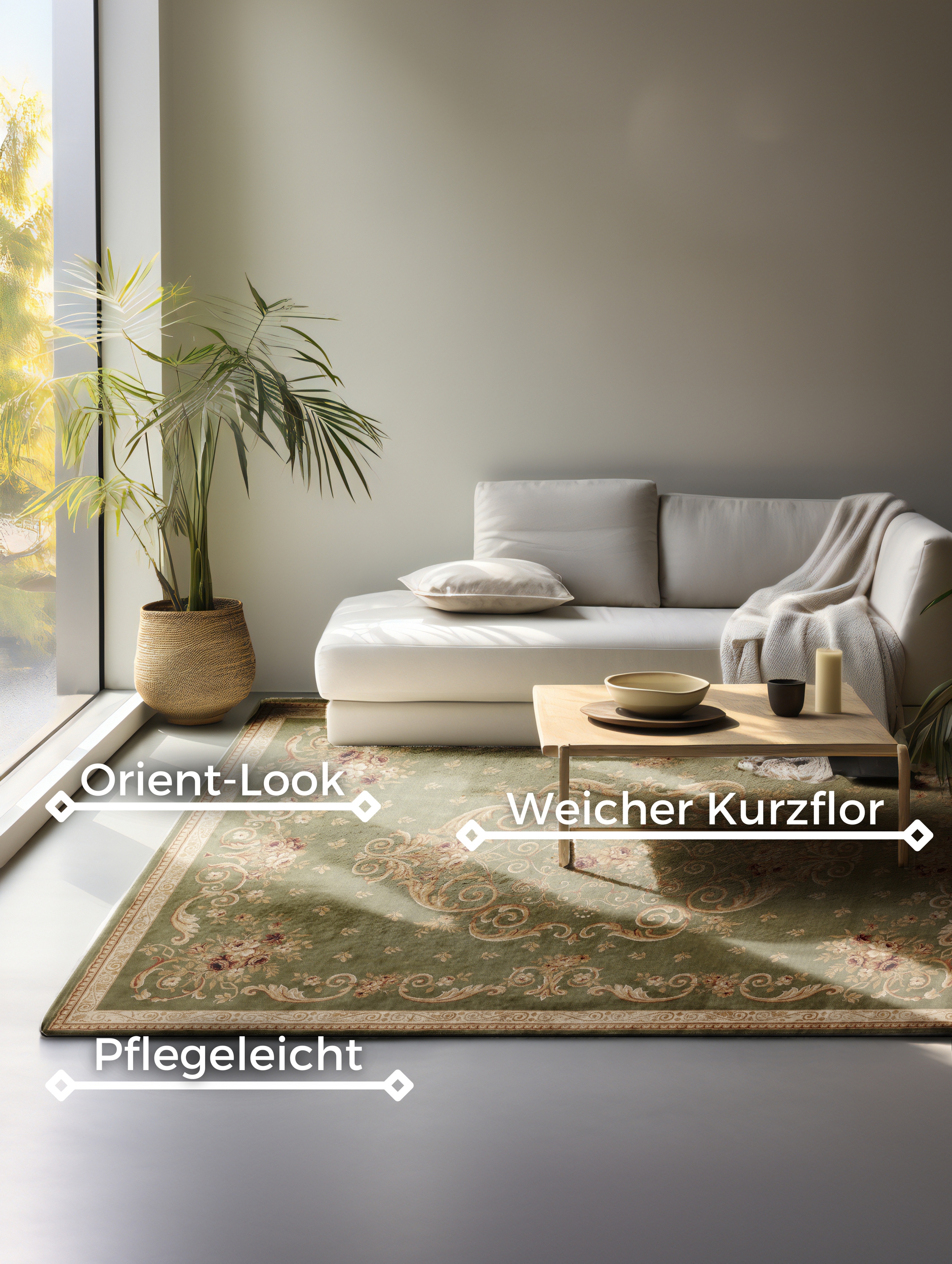 Thumbnail - HANSE Home Teppich "Obe", rechteckig, 8 mm Höhe, Orient Optik, strapazierfähig, pflegeleicht, robust