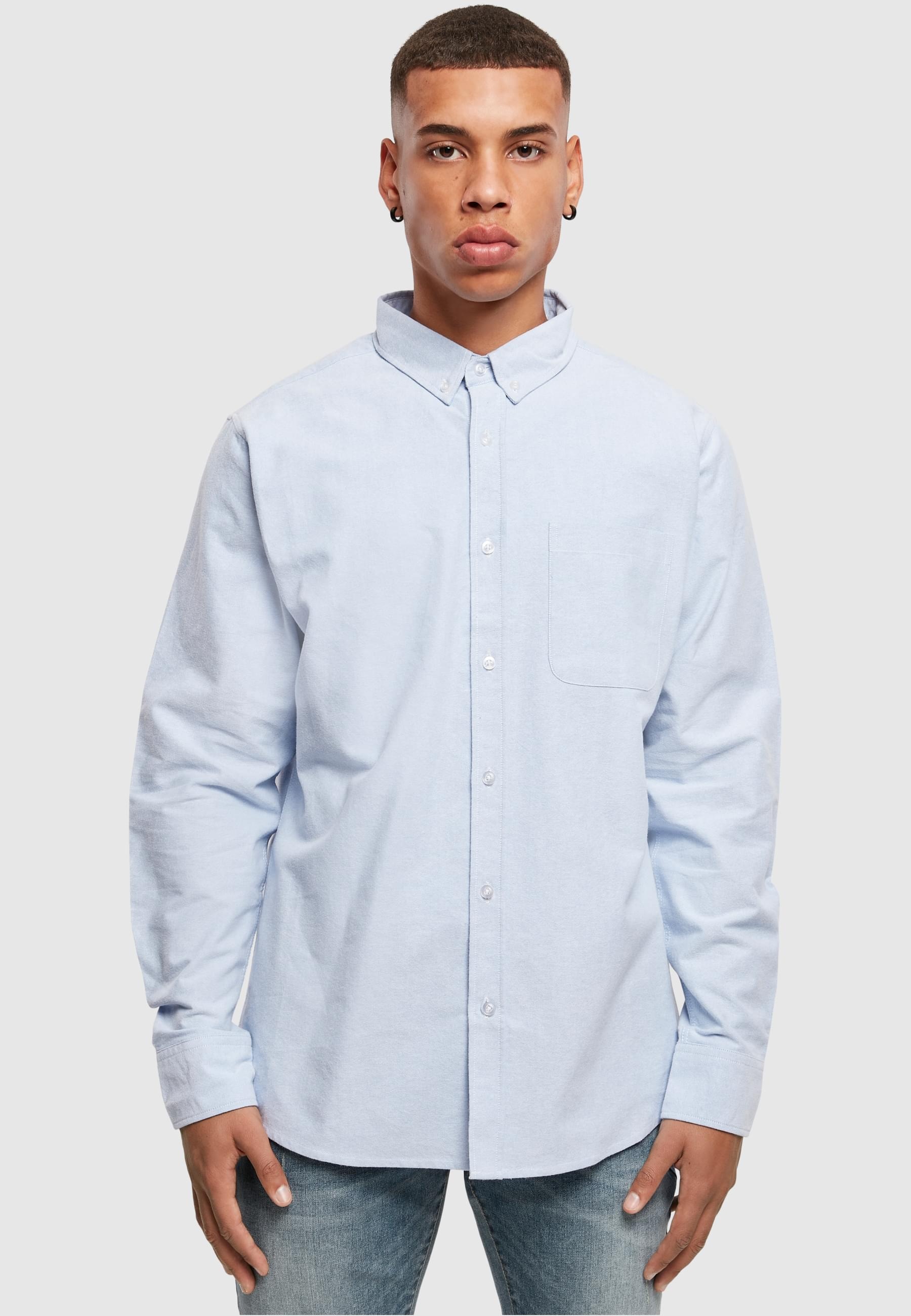 URBAN CLASSICS Karohemd »Urban Classics Herren Basic Oxford Shirt«, (1 tlg.)