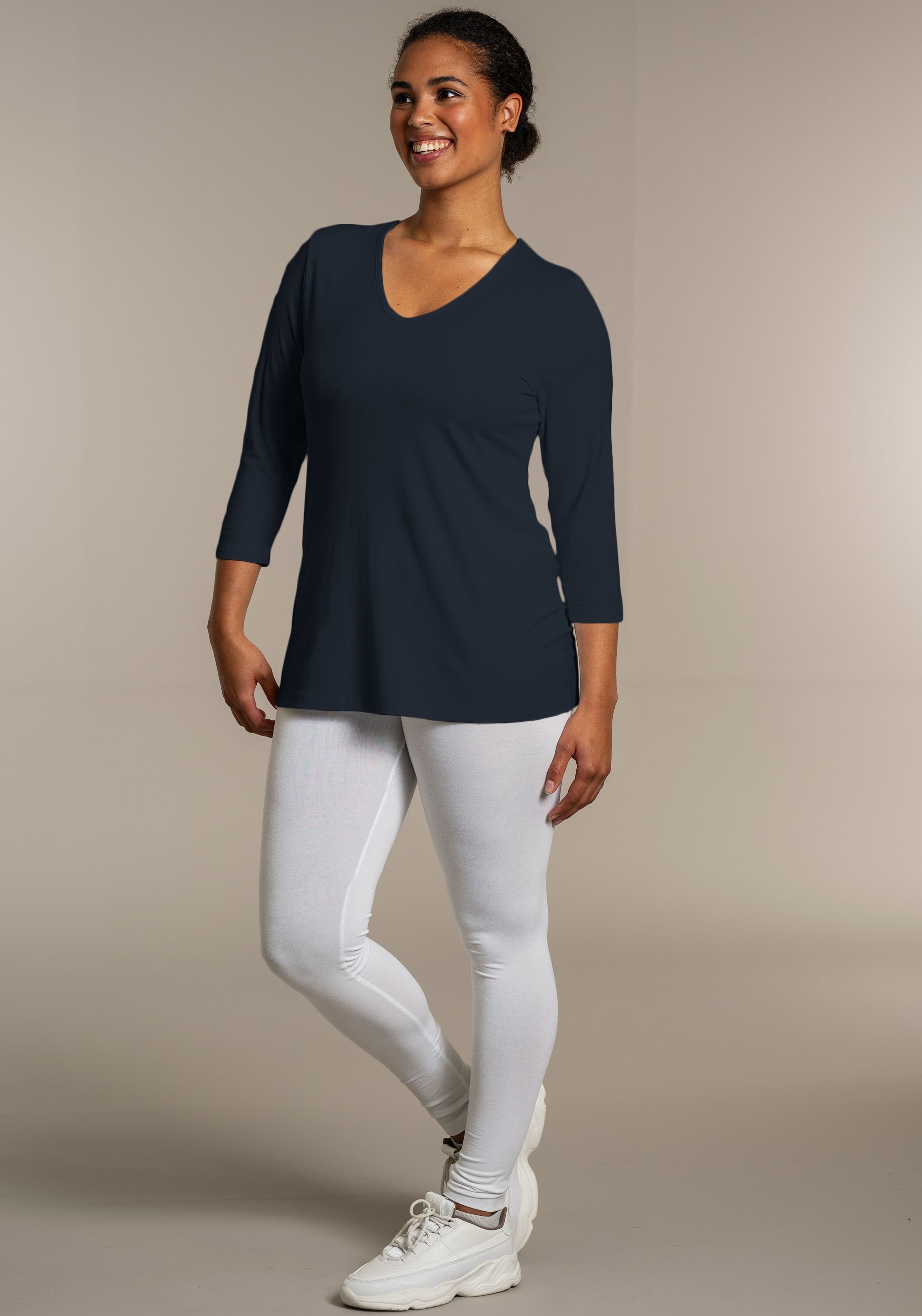 SANDGAARD 3/4-Arm-Shirt, mit 3/4-Ärmeln