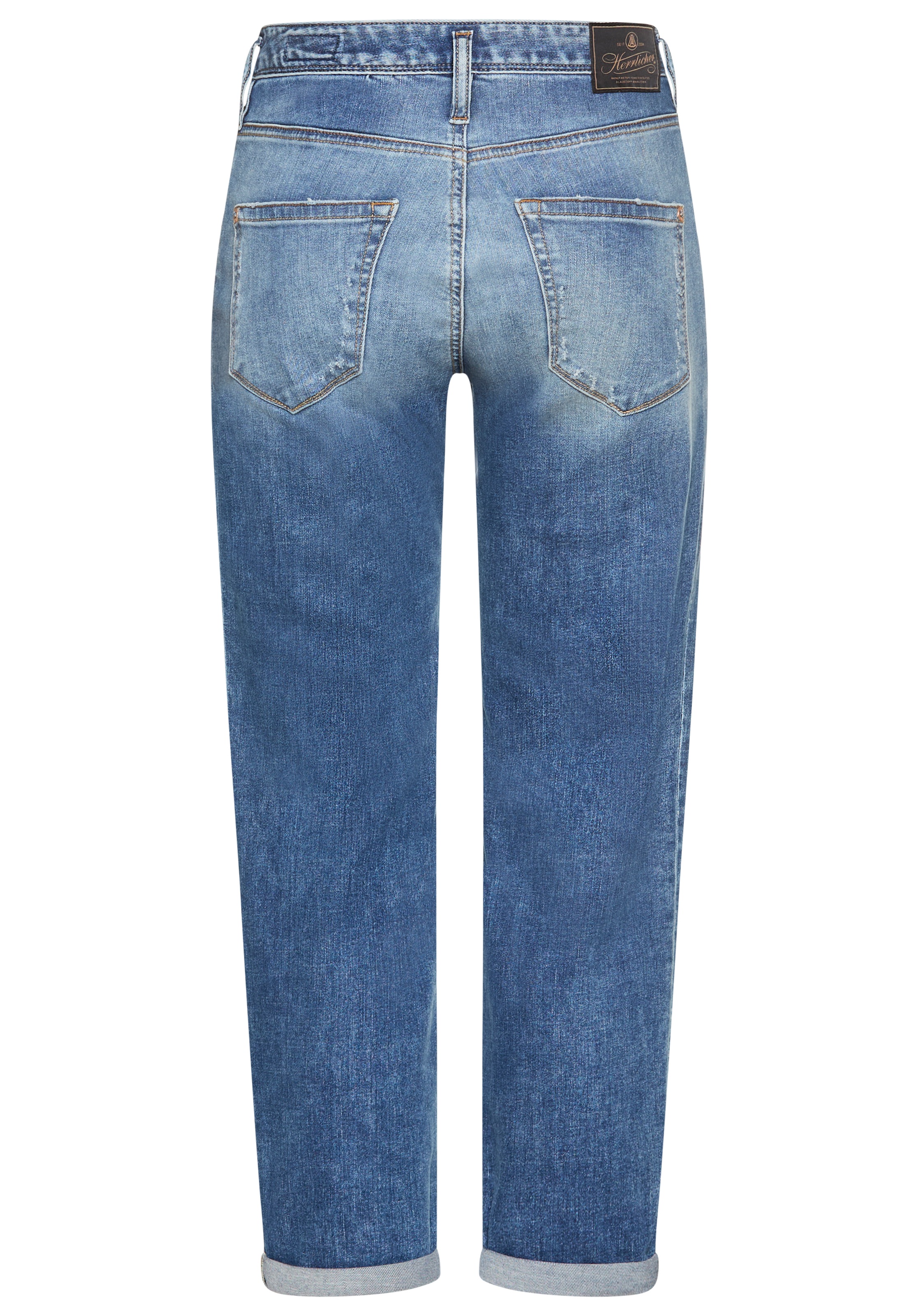 Herrlicher Boyfriend-Jeans »Shyra Tap Organic Denim«, mit halbverdeckter Knopfleiste