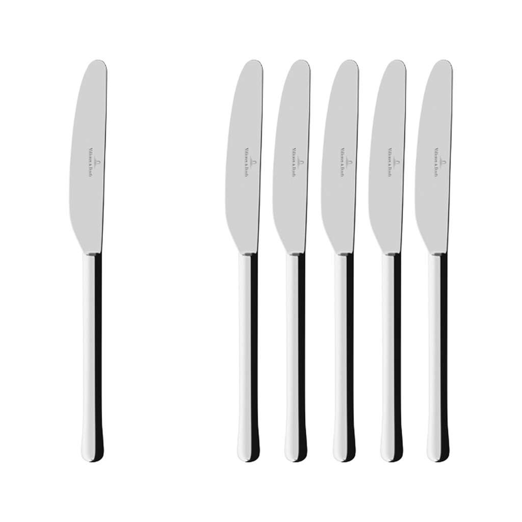 Villeroy & Boch Tafelmesser "Tafelmesser Udine 238 mm 6er Set silber" Spülmaschinenfest